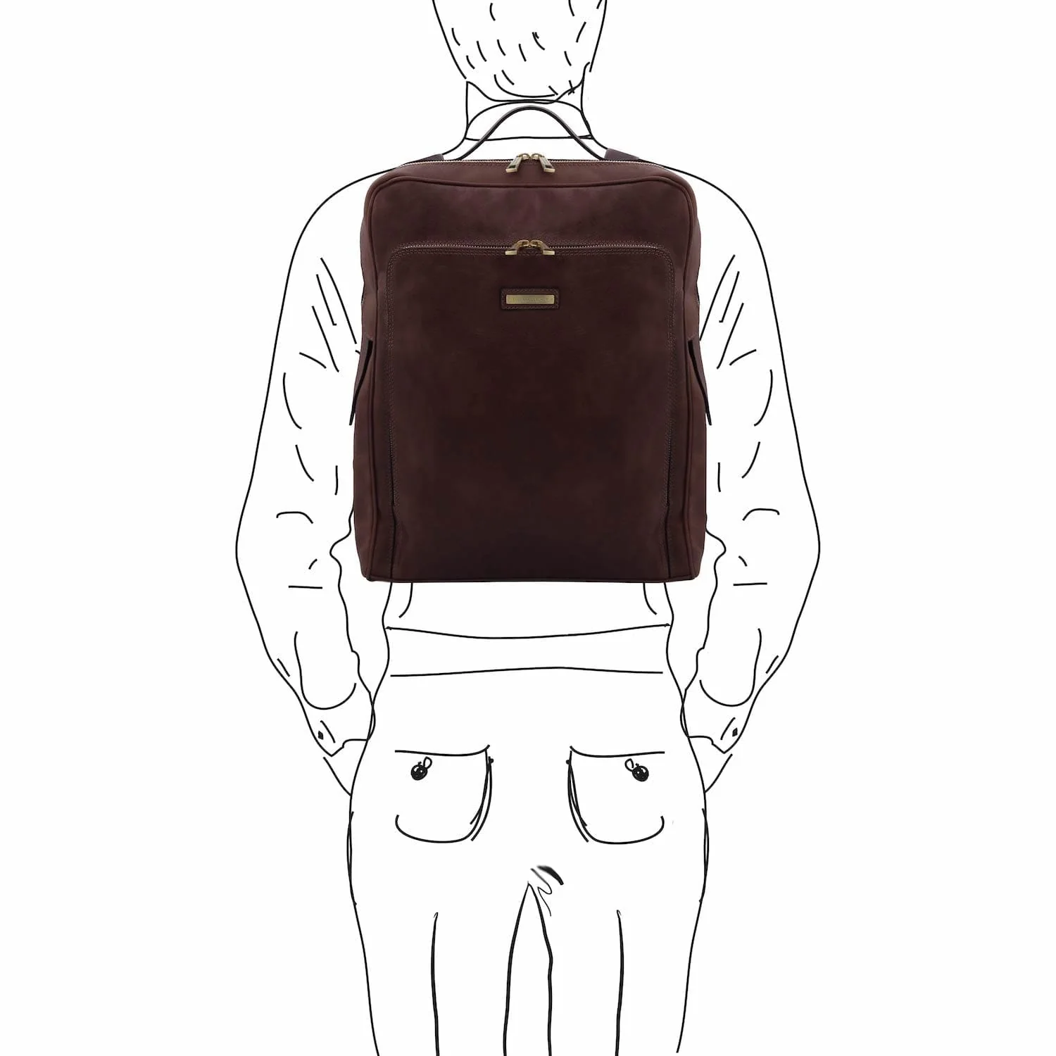 Bangkok - Matte leather laptop backpack - Large size | TL142336 - Image 15