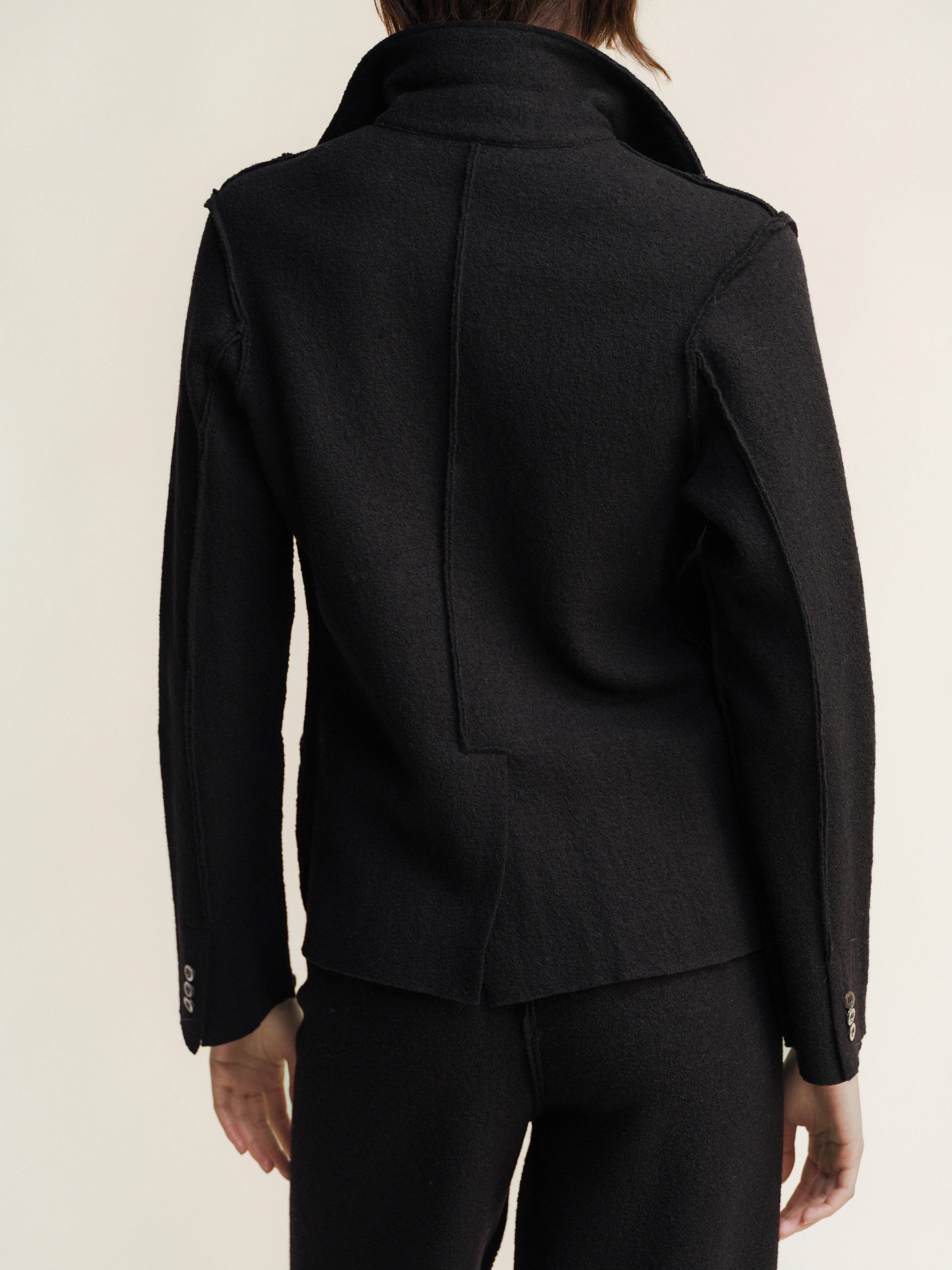 Boiled Wool Bar Jacket - Image 8