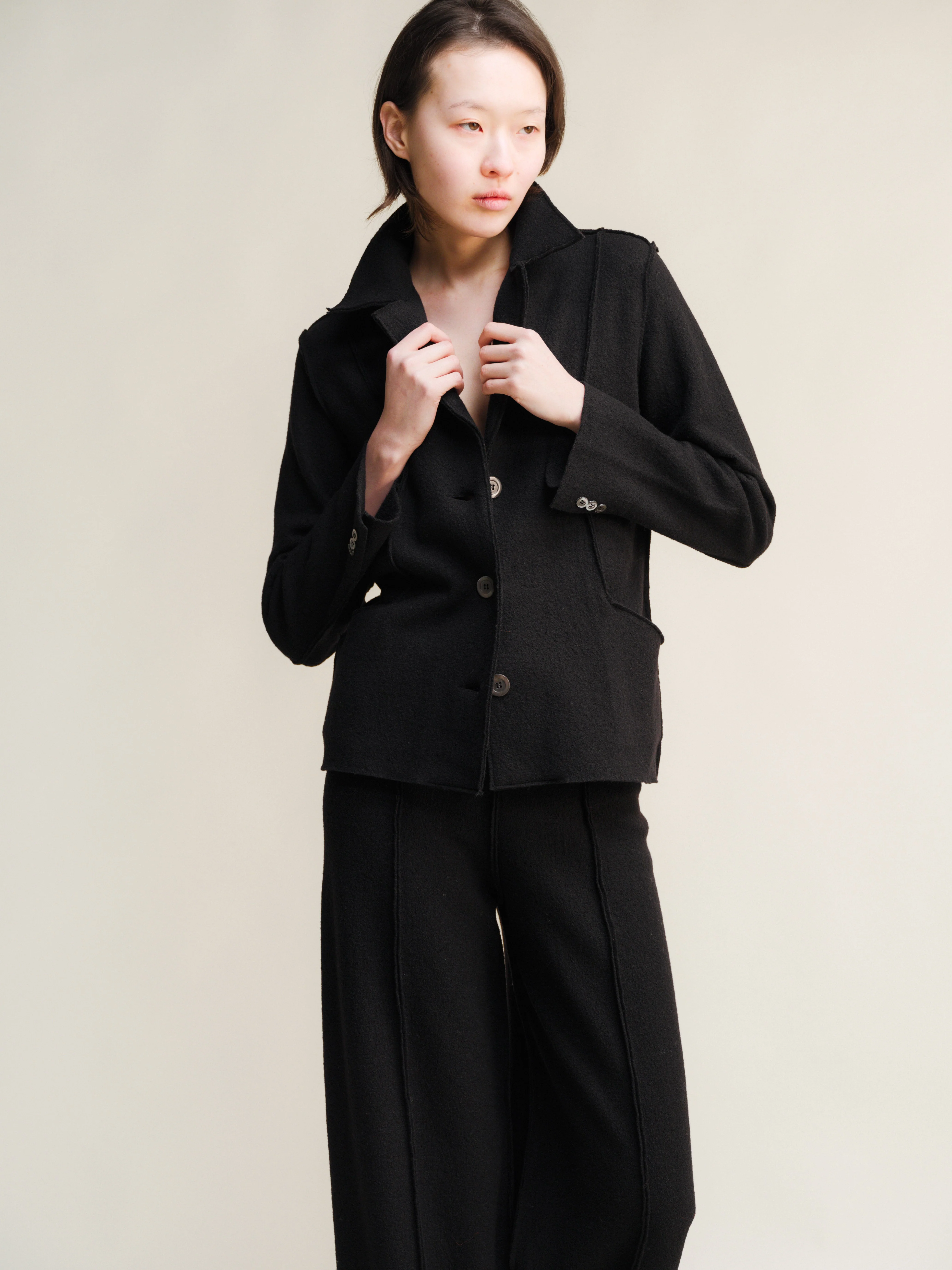 Boiled Wool Bar Jacket - Image 9