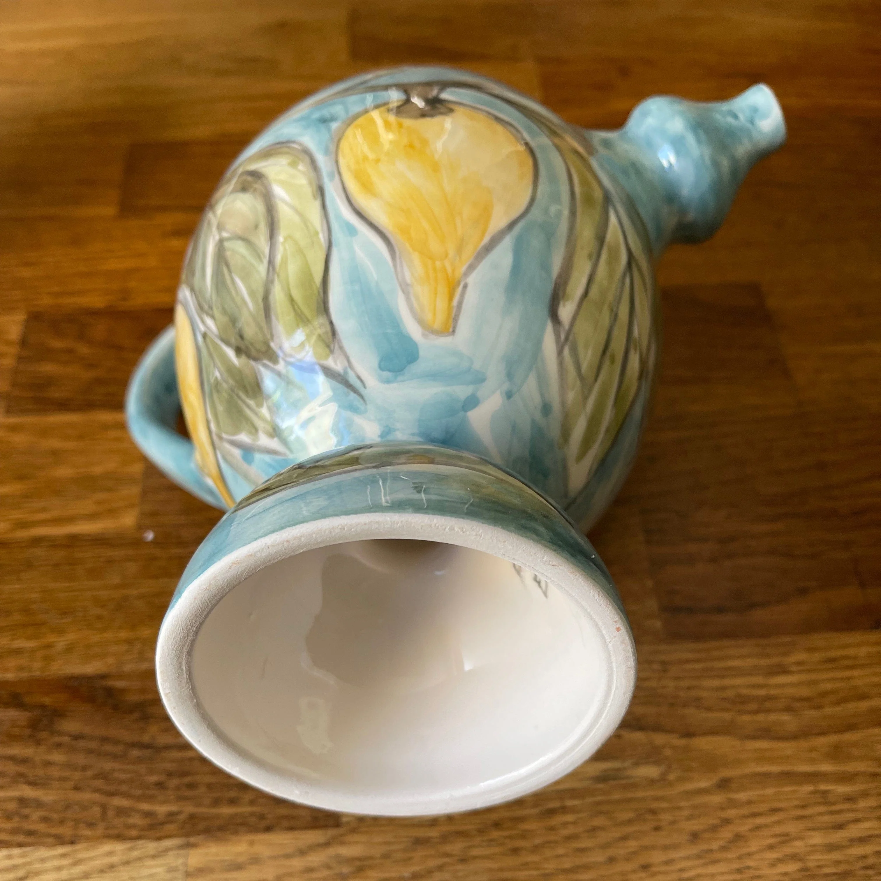 "Bummulo Malandrino" Ceramic Sicilian Jug - Blue with Lemons and Orange Blossoms - Image 3