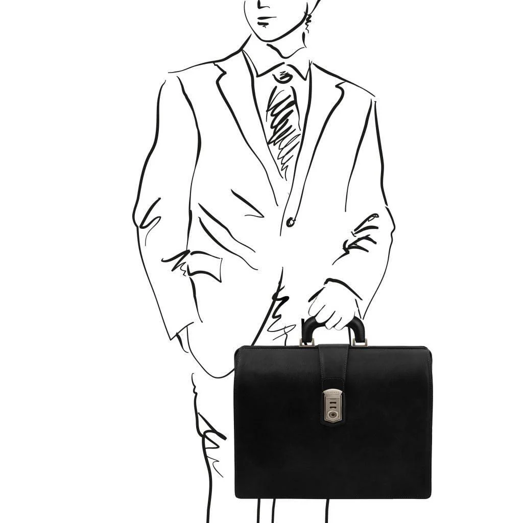 Canova - 3-compartment leather doctor bag briefcase  | TL142352 - Image 11