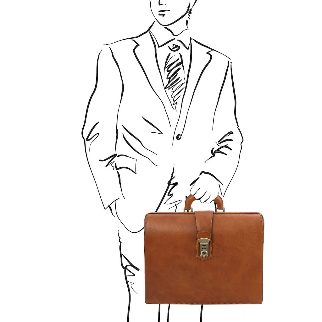 Canova - 3-compartment leather doctor bag briefcase  | TL142352 - Image 6
