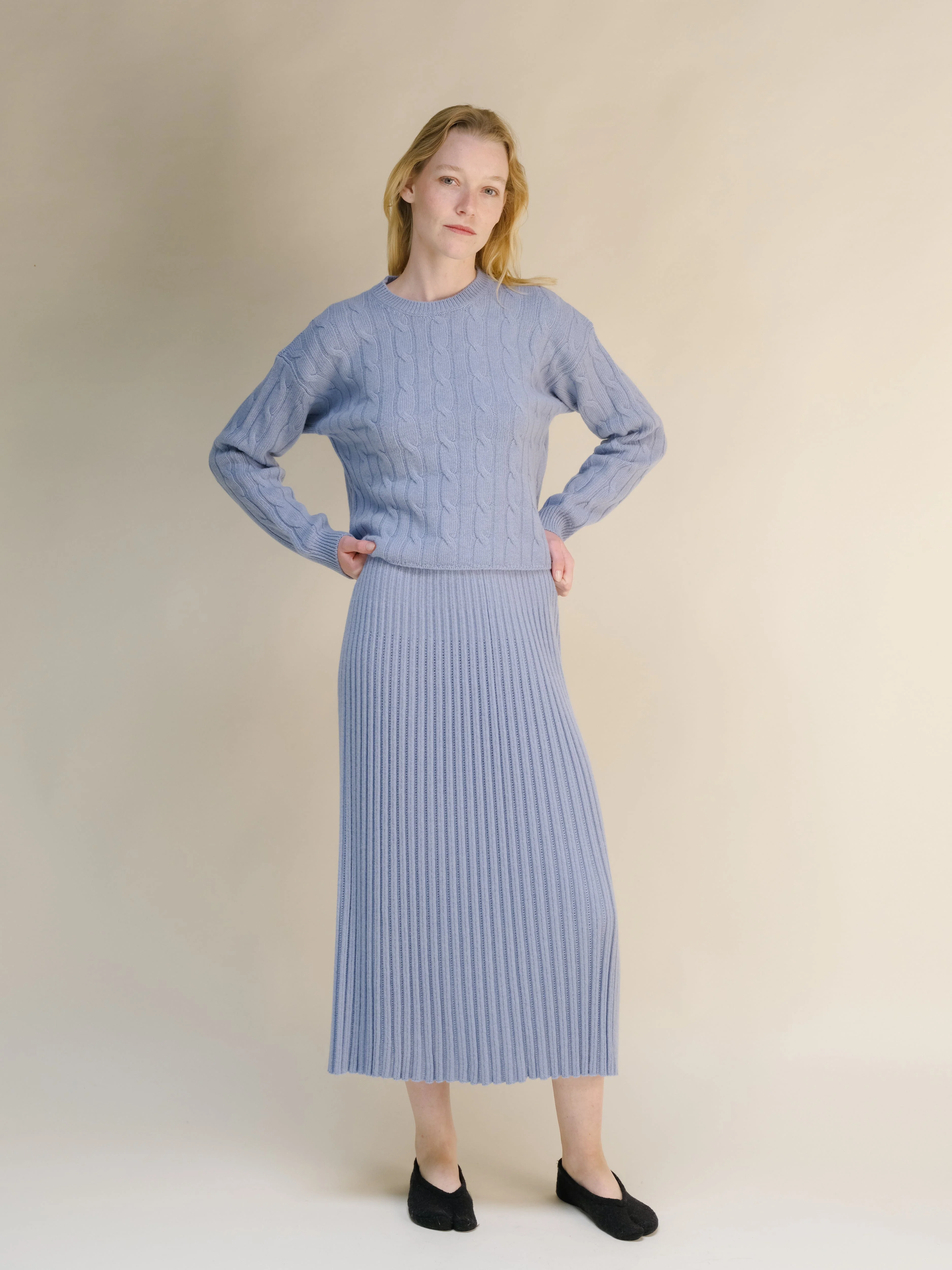 Cashmere Blend Perforated Skirt (3D-Knit) - Image 11