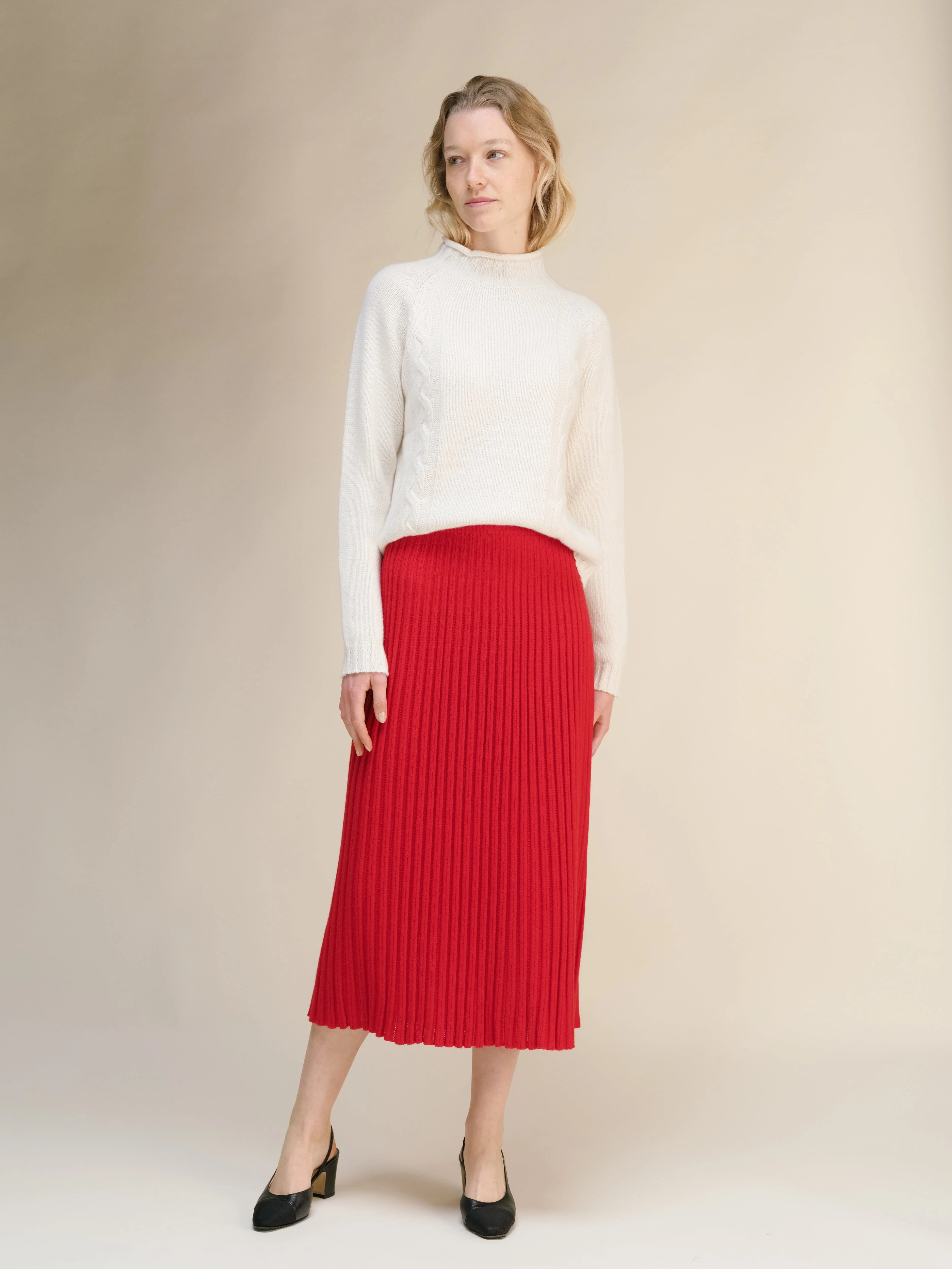 Cashmere Blend Perforated Skirt (3D-Knit) - Image 15