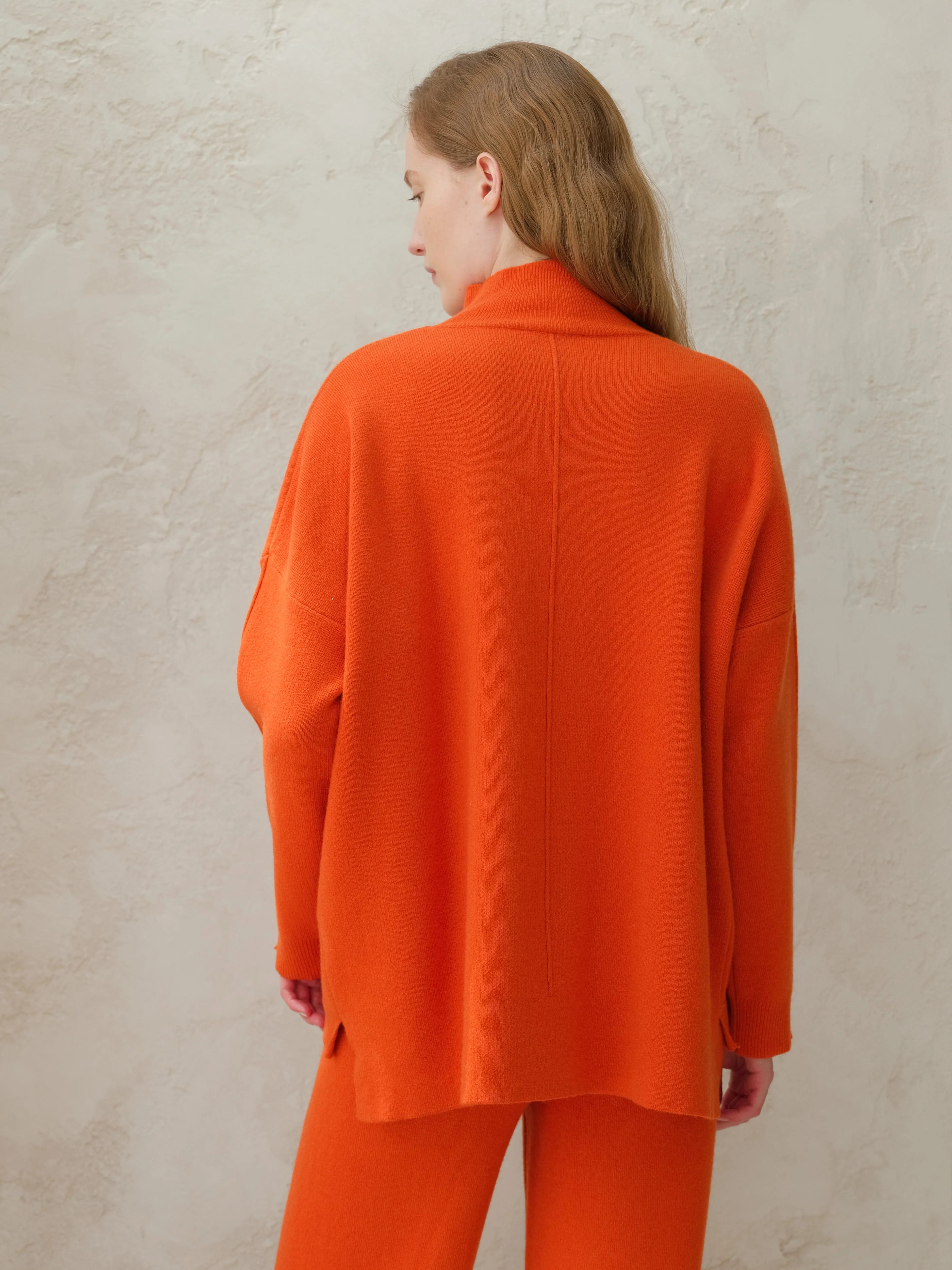 Wool & Cashmere Mix Solid Maxi Turtleneck Sweater - Image 12
