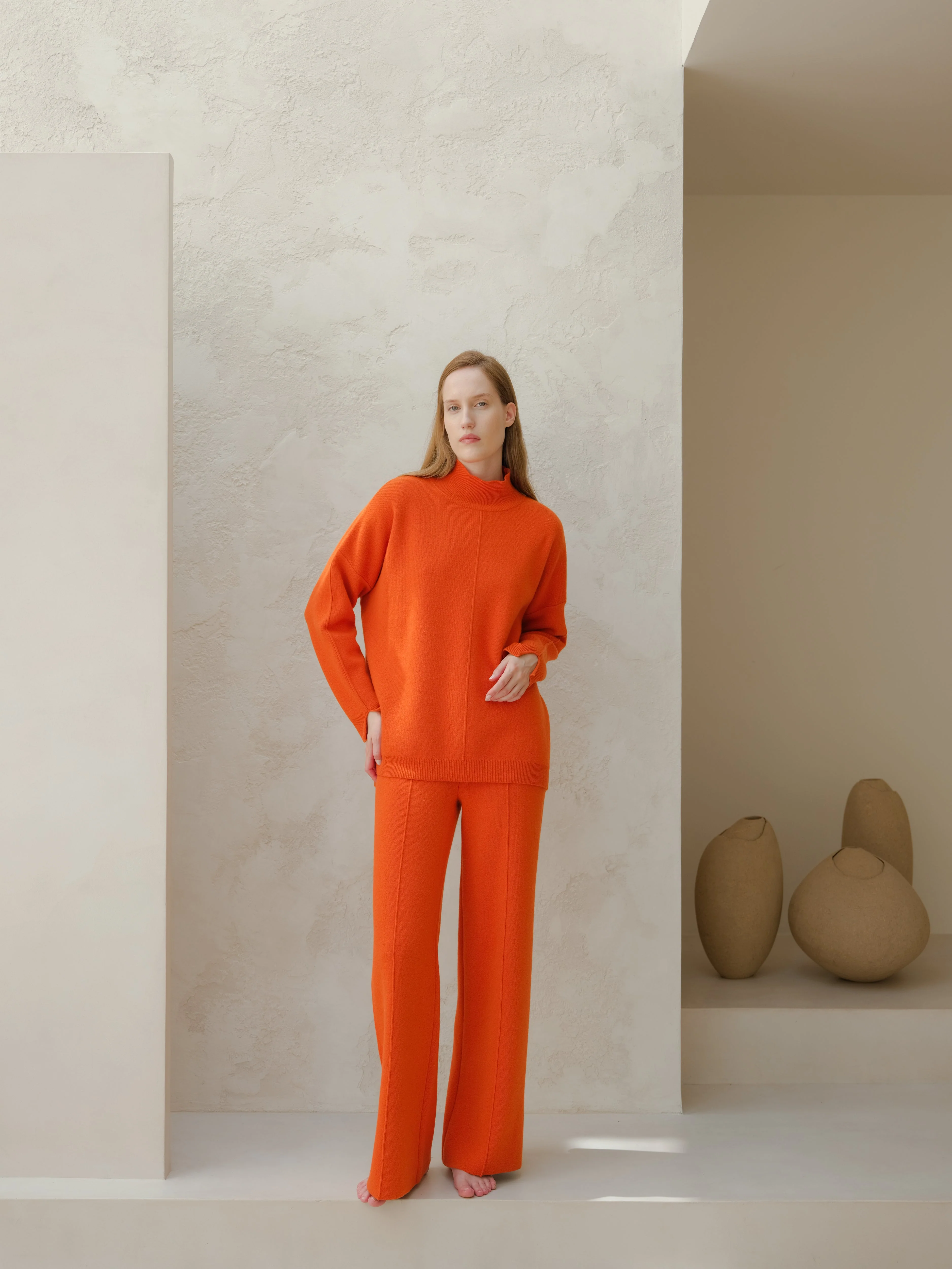 Wool & Cashmere Mix Solid Maxi Turtleneck Sweater - Image 14