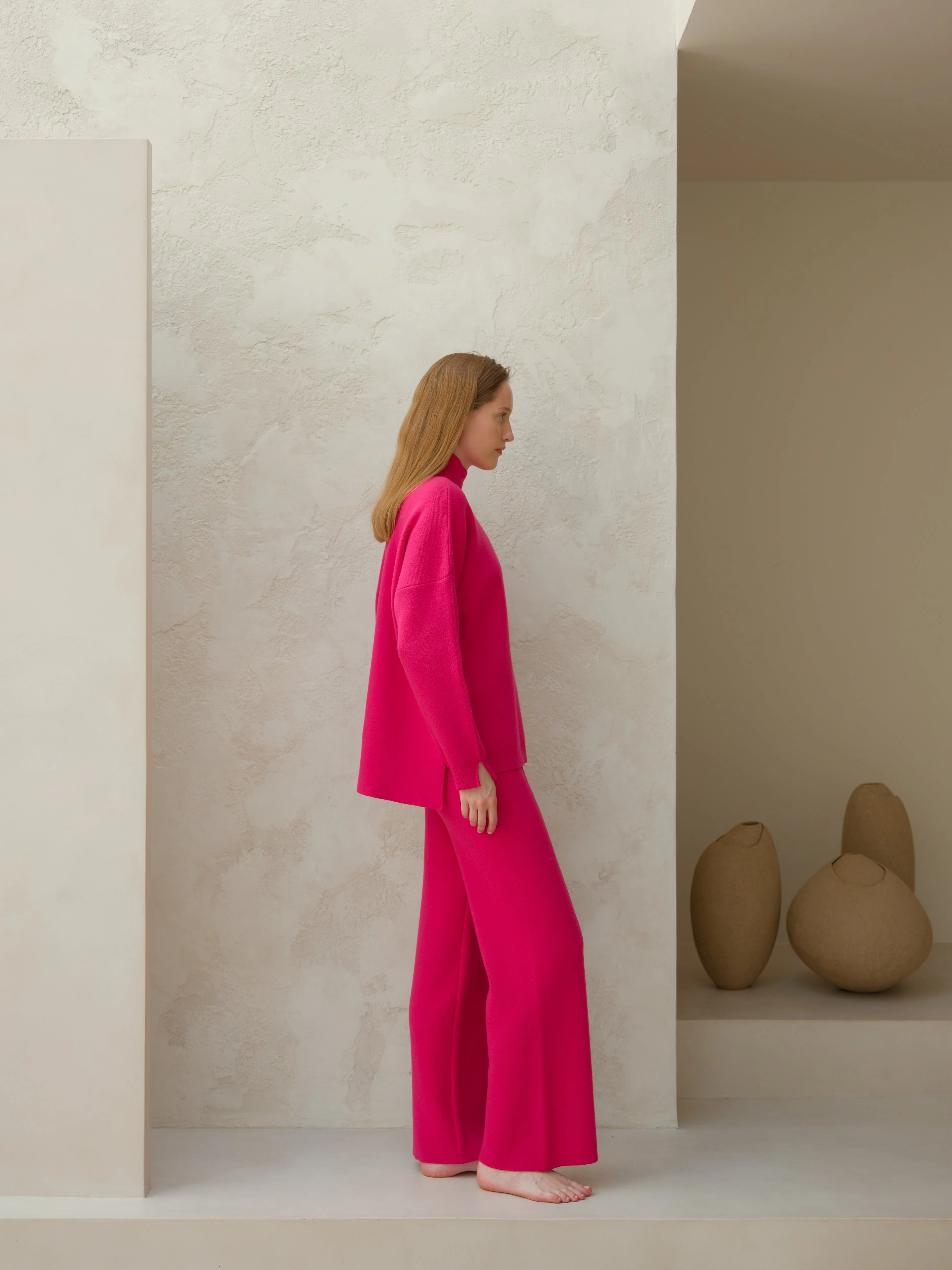 Wool & Cashmere Mix Solid Maxi Turtleneck Sweater - Image 22