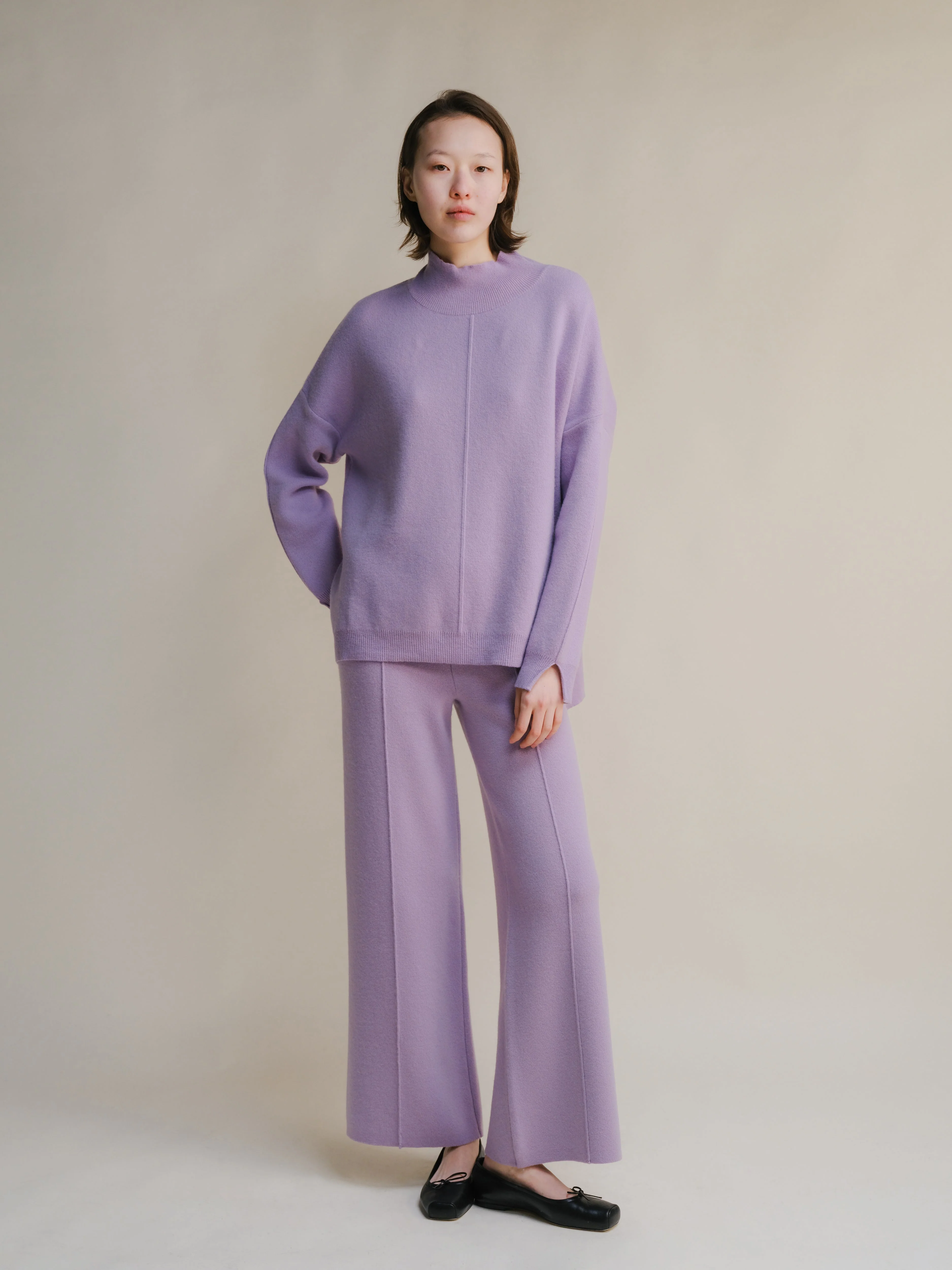 Wool & Cashmere Mix Solid Maxi Turtleneck Sweater - Image 38