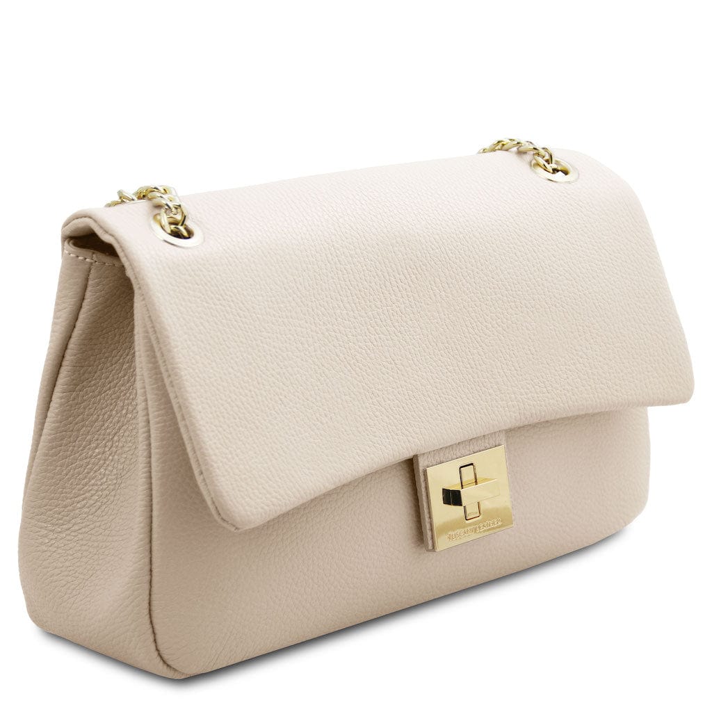 Elettra - Soft leather shoulder bag with chain strap | TL142353 - Image 30