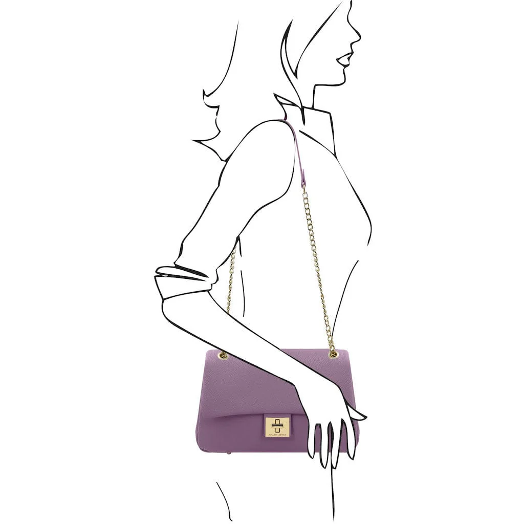 Elettra - Soft leather shoulder bag with chain strap | TL142353 - Image 49