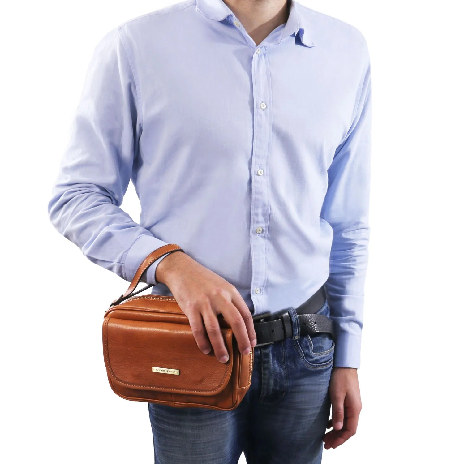 Ivan - Leather handy wrist bag for men | TL140849 - Image 3
