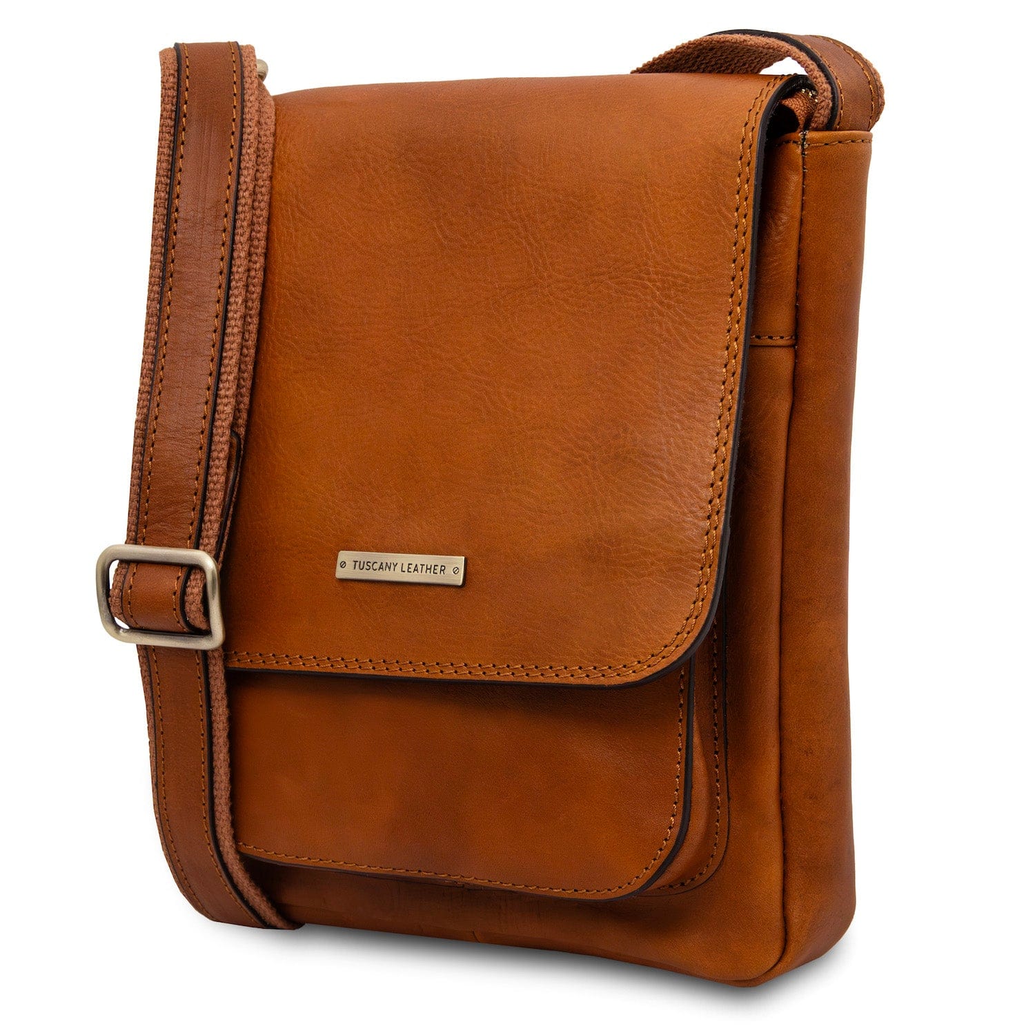 Jimmy - Leather crossbody bag for men with front pocket | TL141407 - Image 14