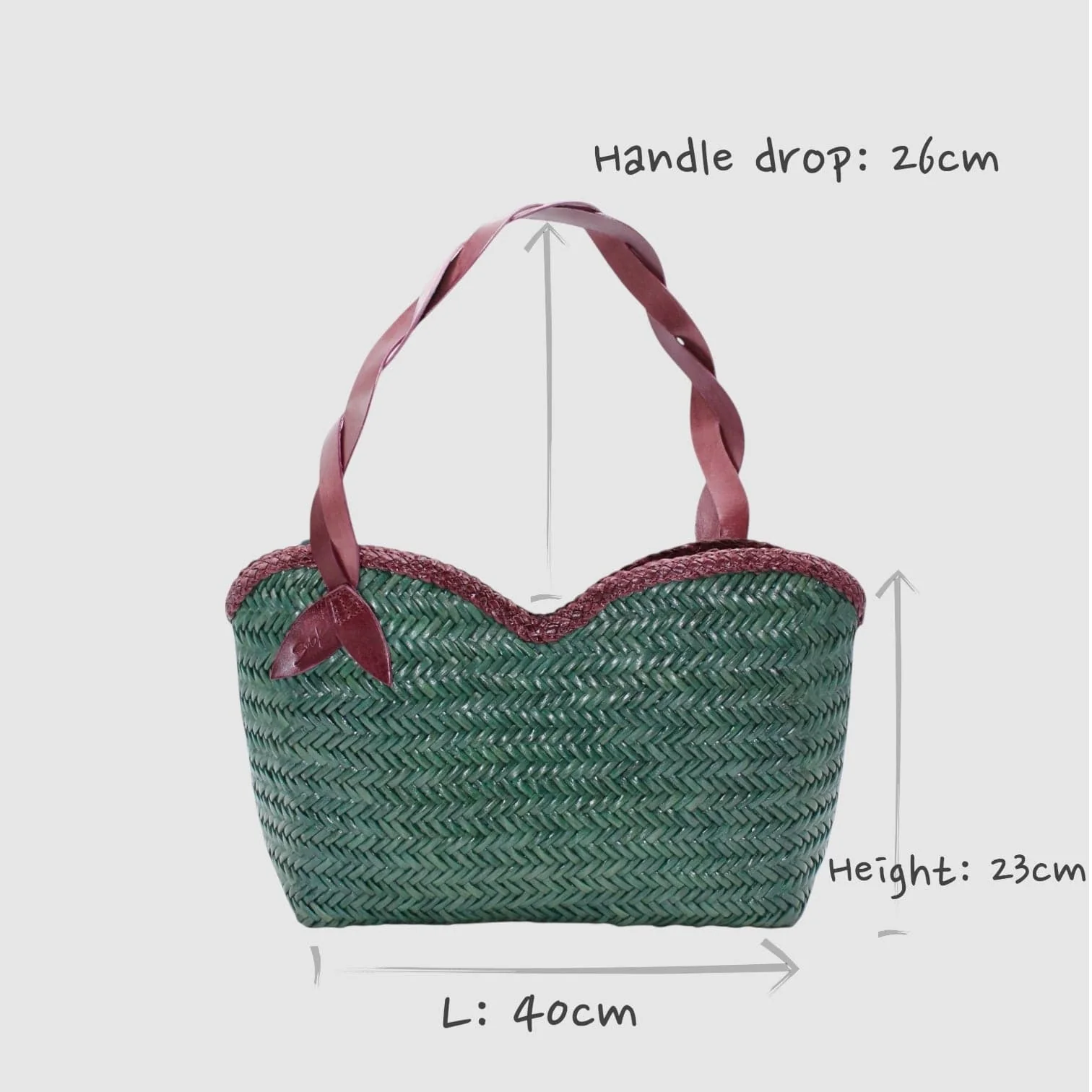 Léafa - Handwoven Leather Shoulder Bag | Brown & Black - Image 10