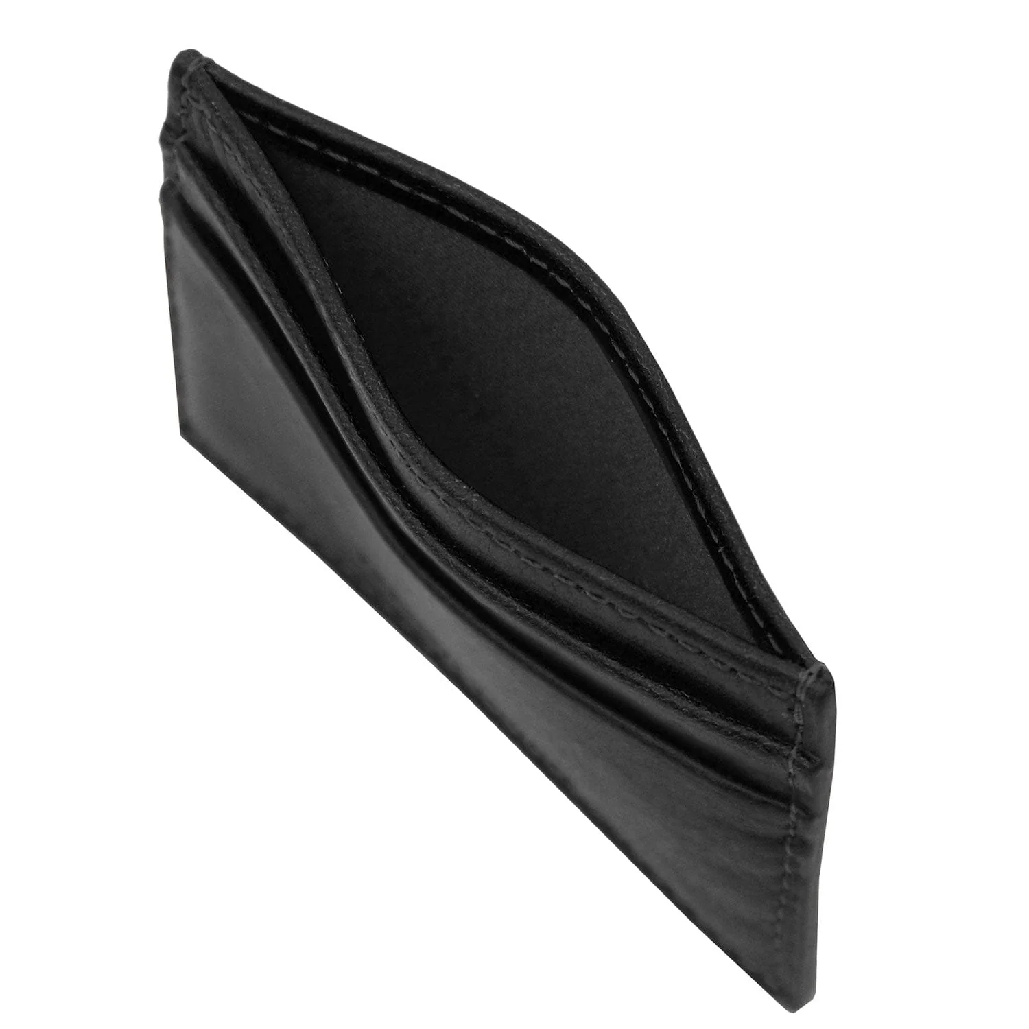 Leather card holder - 4 cards in smooth, full-grain leather | TL142473 - Image 14