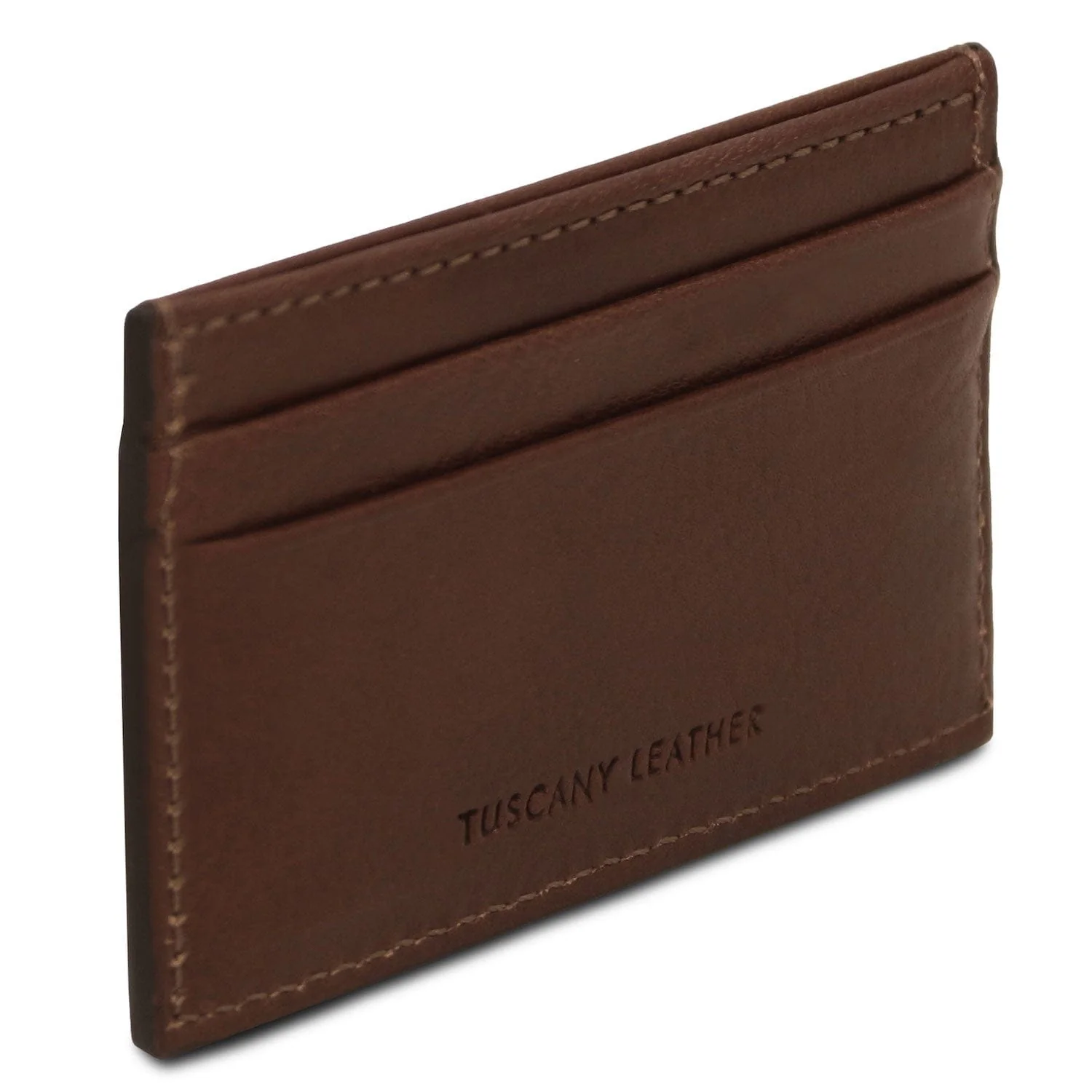 Leather card holder - 4 cards in smooth, full-grain leather | TL142473 - Image 7