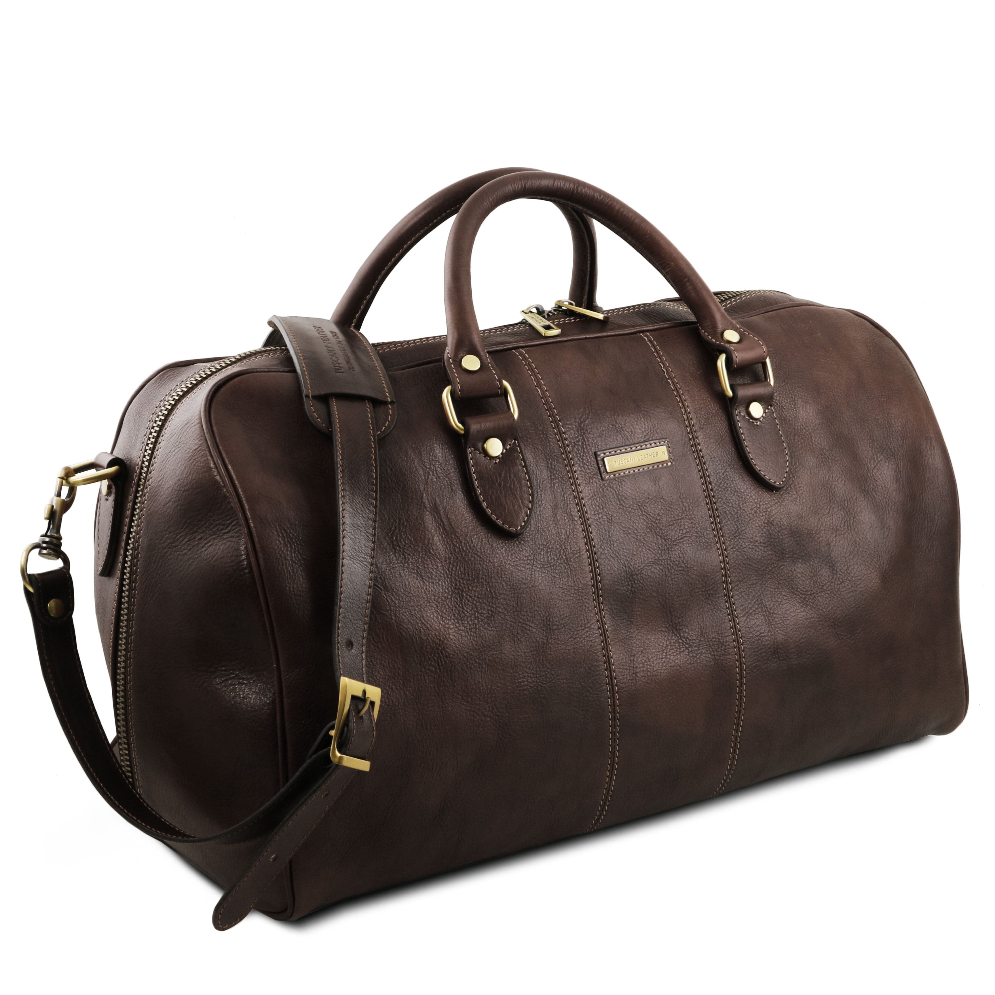 Lisbona - Travel leather duffel bag - Large size - Matte leather | TL141657 - Image 17