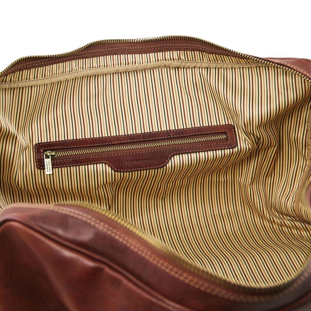 Lisbona - Travel leather duffel bag - Small size | TL141658 - Image 11