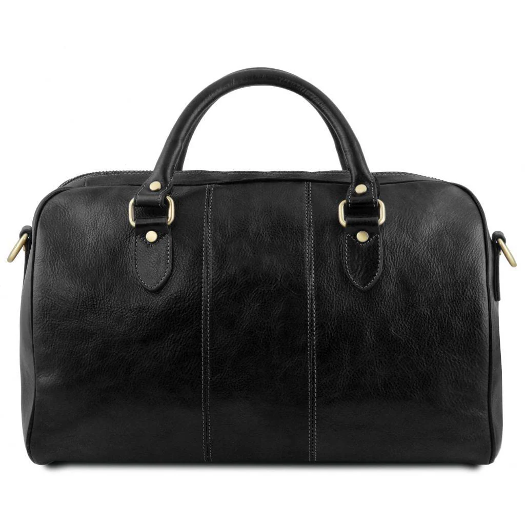 Lisbona - Travel leather duffel bag - Small size | TL141658 - Image 3