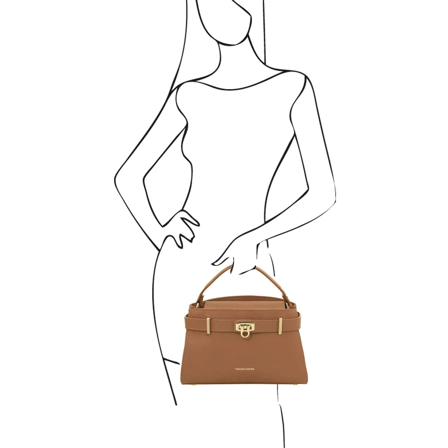 Maisy - Leather top handle bag - Medium size | TL142455 - Image 8