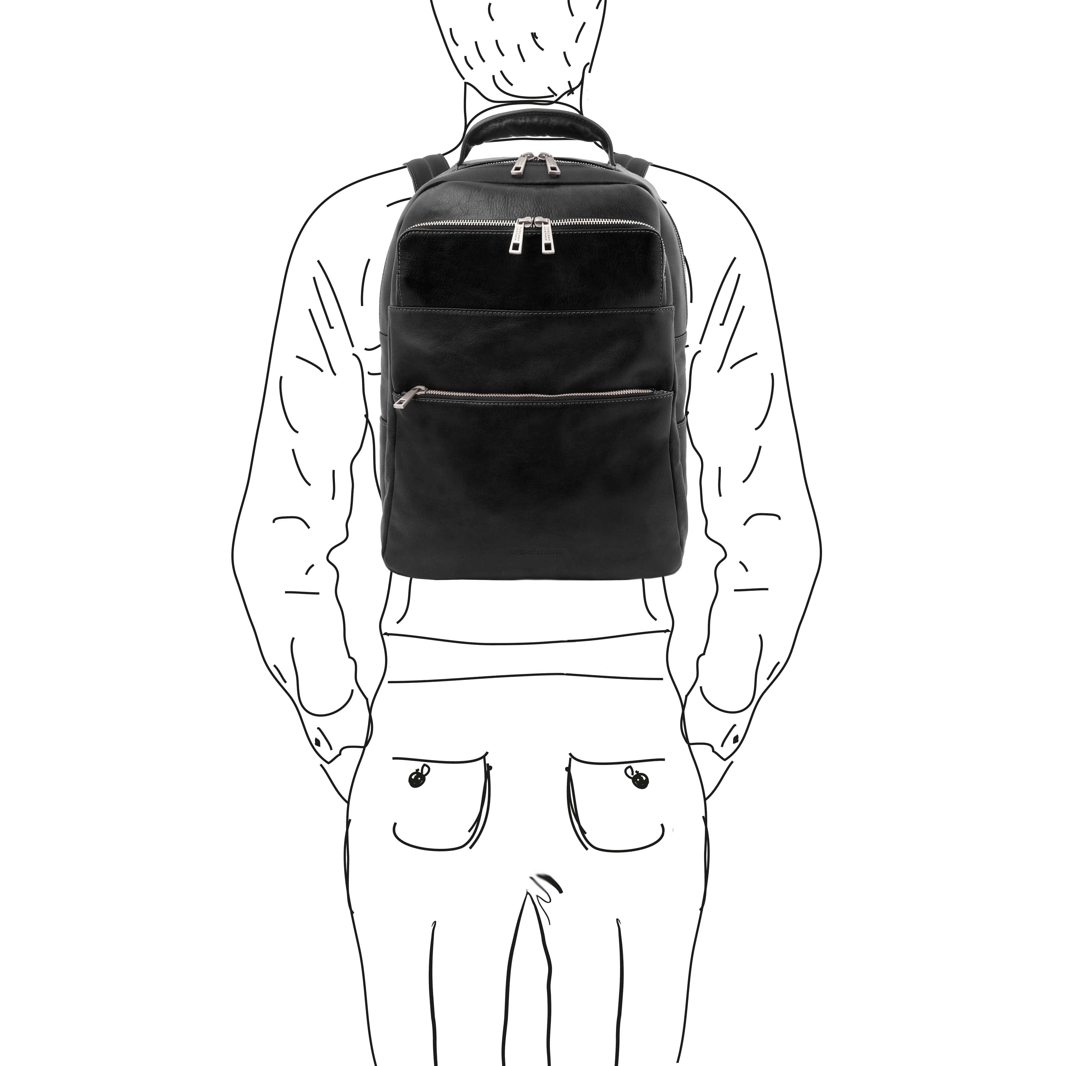 Melbourne - Italian leather laptop backpack | TL142205 - Image 18