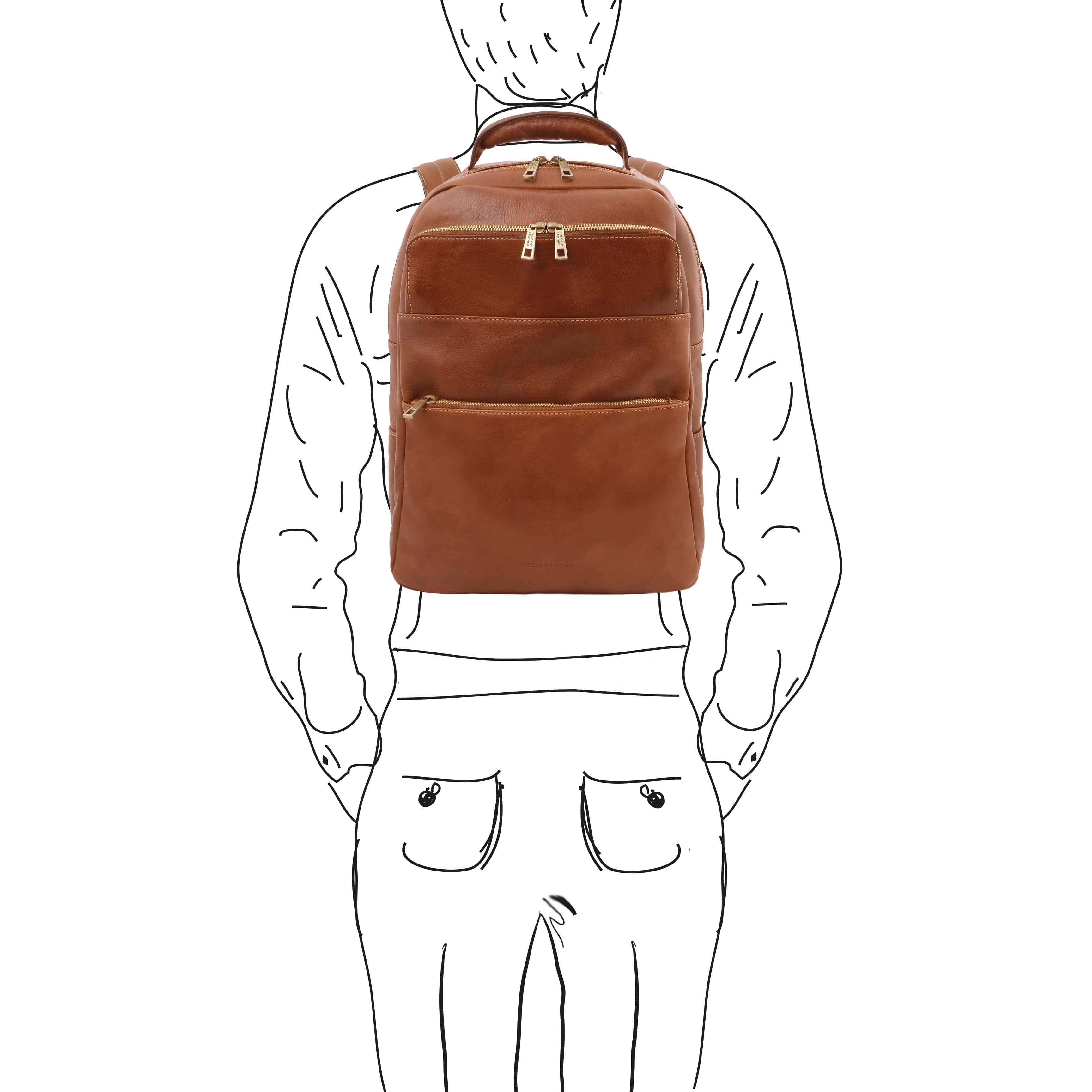Melbourne - Italian leather laptop backpack | TL142205 - Image 23