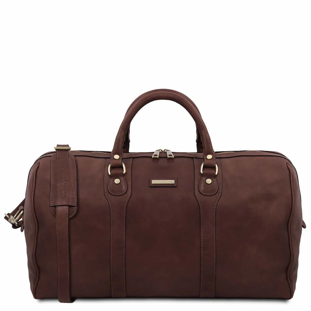 Oslo - Travel leather duffel bag - Weekender bag | TL141913 - Image 17