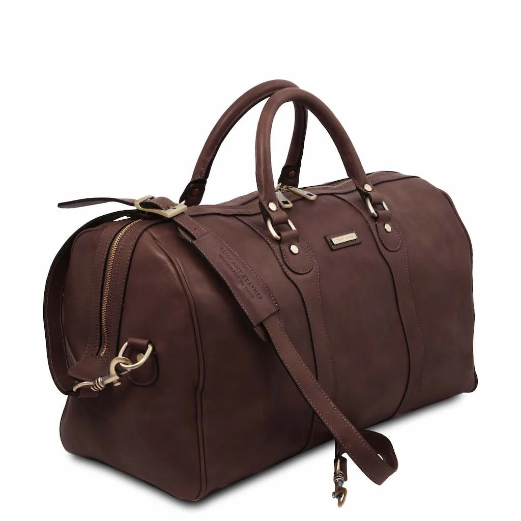 Oslo - Travel leather duffel bag - Weekender bag | TL141913 - Image 18
