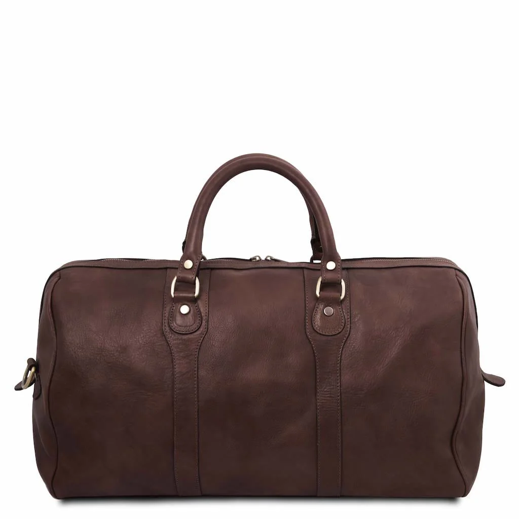 Oslo - Travel leather duffel bag - Weekender bag | TL141913 - Image 22