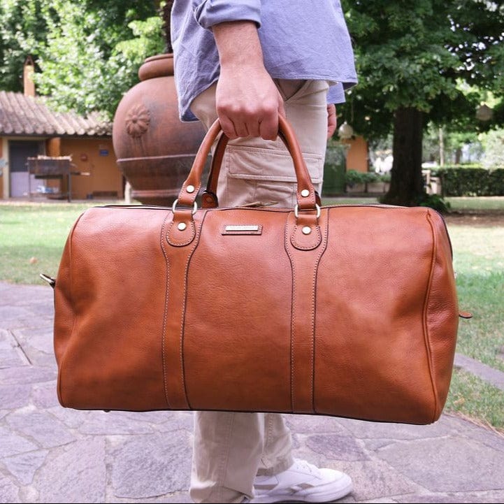 Oslo - Travel leather duffel bag - Weekender bag | TL141913 - Image 3
