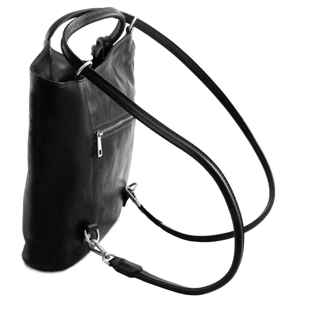 Patty - Italian leather convertible 2-in-1 backpack shoulder bag | TL141497 - Image 13