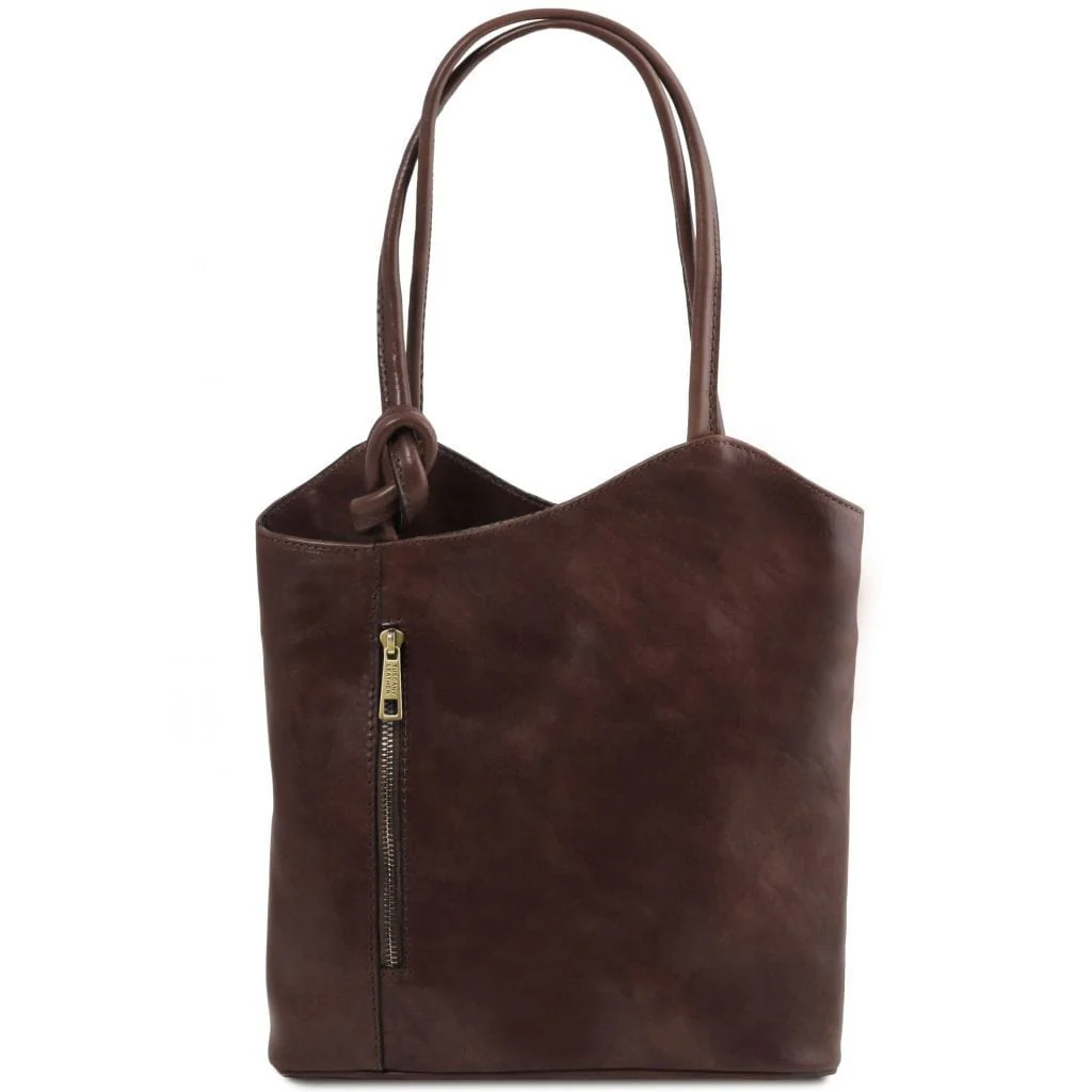 Patty - Italian leather convertible 2-in-1 backpack shoulder bag | TL141497 - Image 37