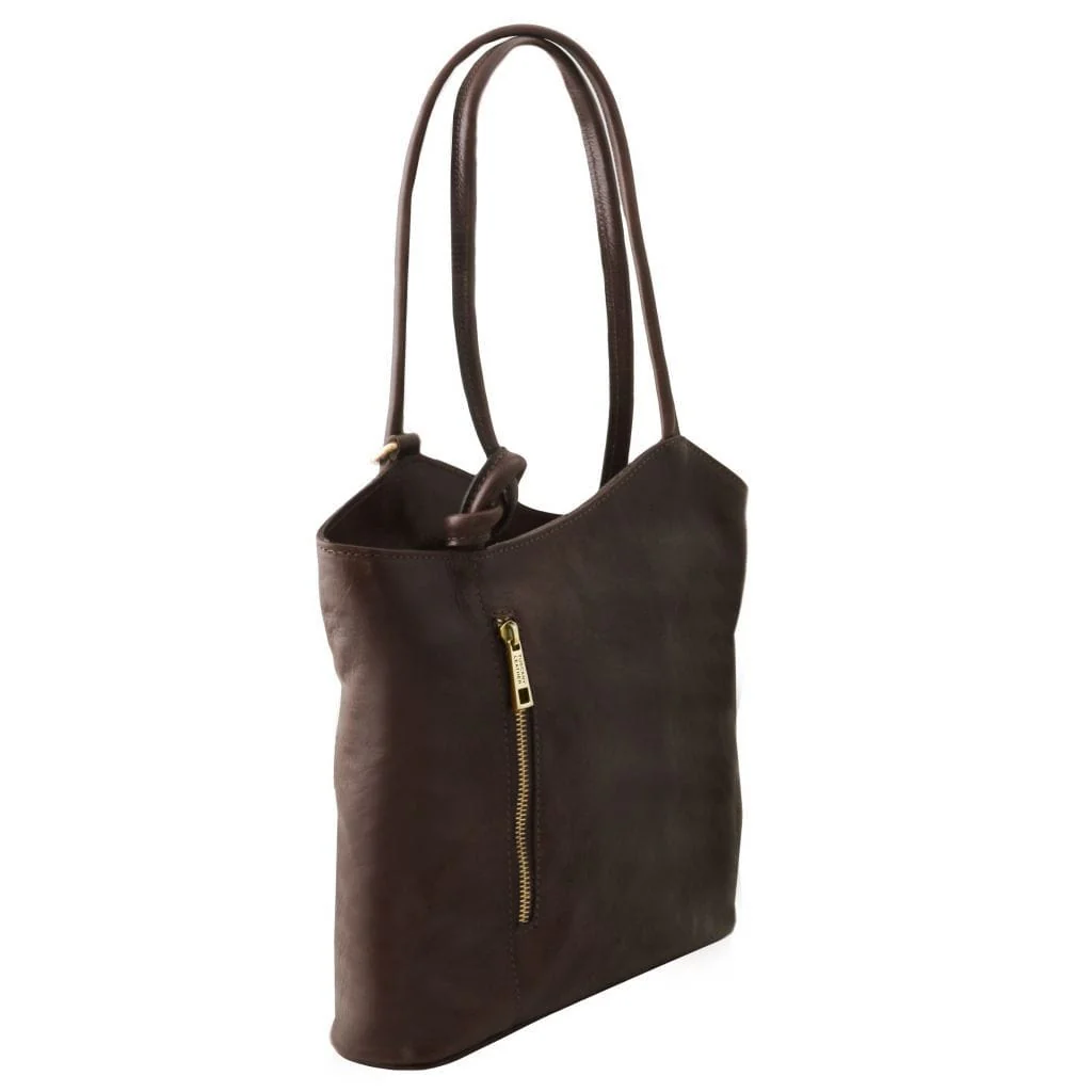 Patty - Italian leather convertible 2-in-1 backpack shoulder bag | TL141497 - Image 38