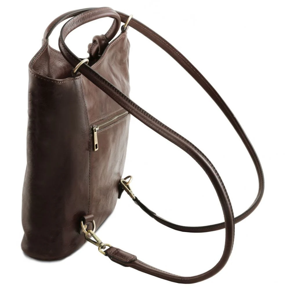 Patty - Italian leather convertible 2-in-1 backpack shoulder bag | TL141497 - Image 39