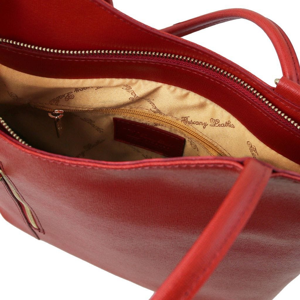 Patty - Saffiano leather convertible 2-in-1 backpack shoulder bag | TL141455 - Image 12