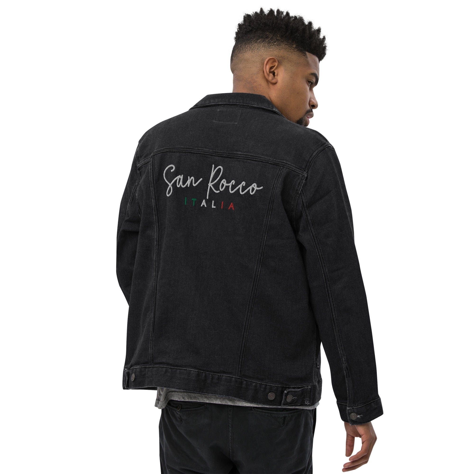 San Rocco Italia embroidered denim jacket - unisex - Image 3