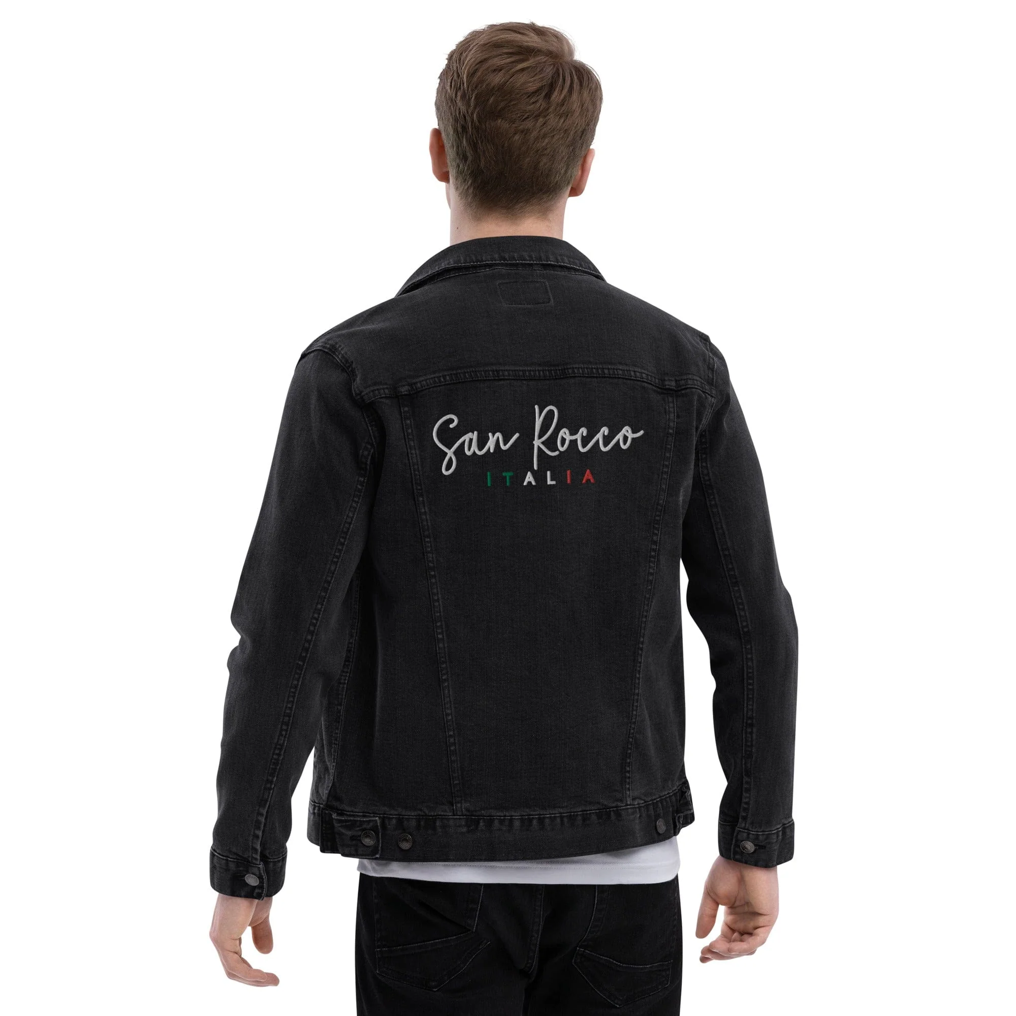 San Rocco Italia embroidered denim jacket - unisex - Image 34