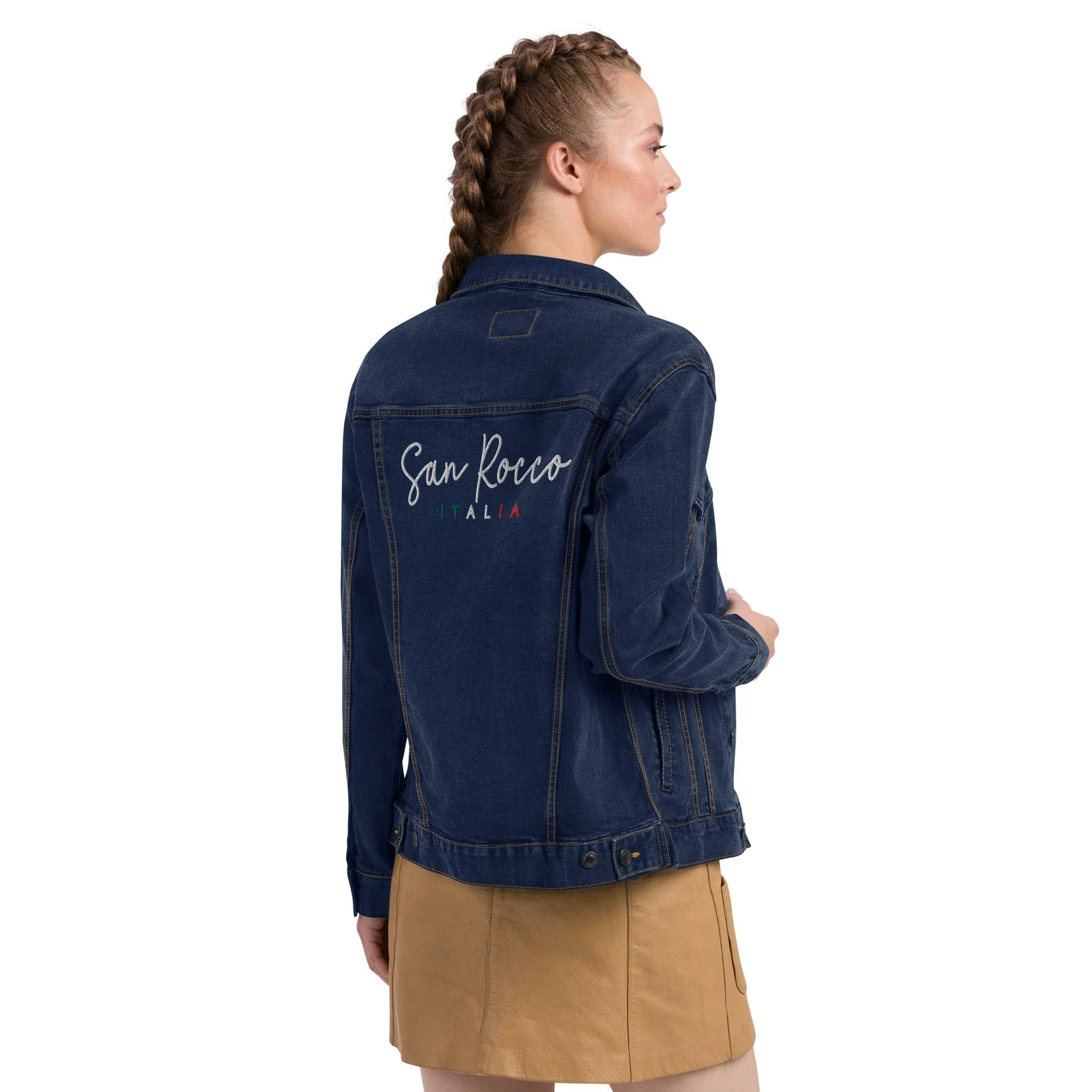 San Rocco Italia embroidered denim jacket - unisex - Image 43