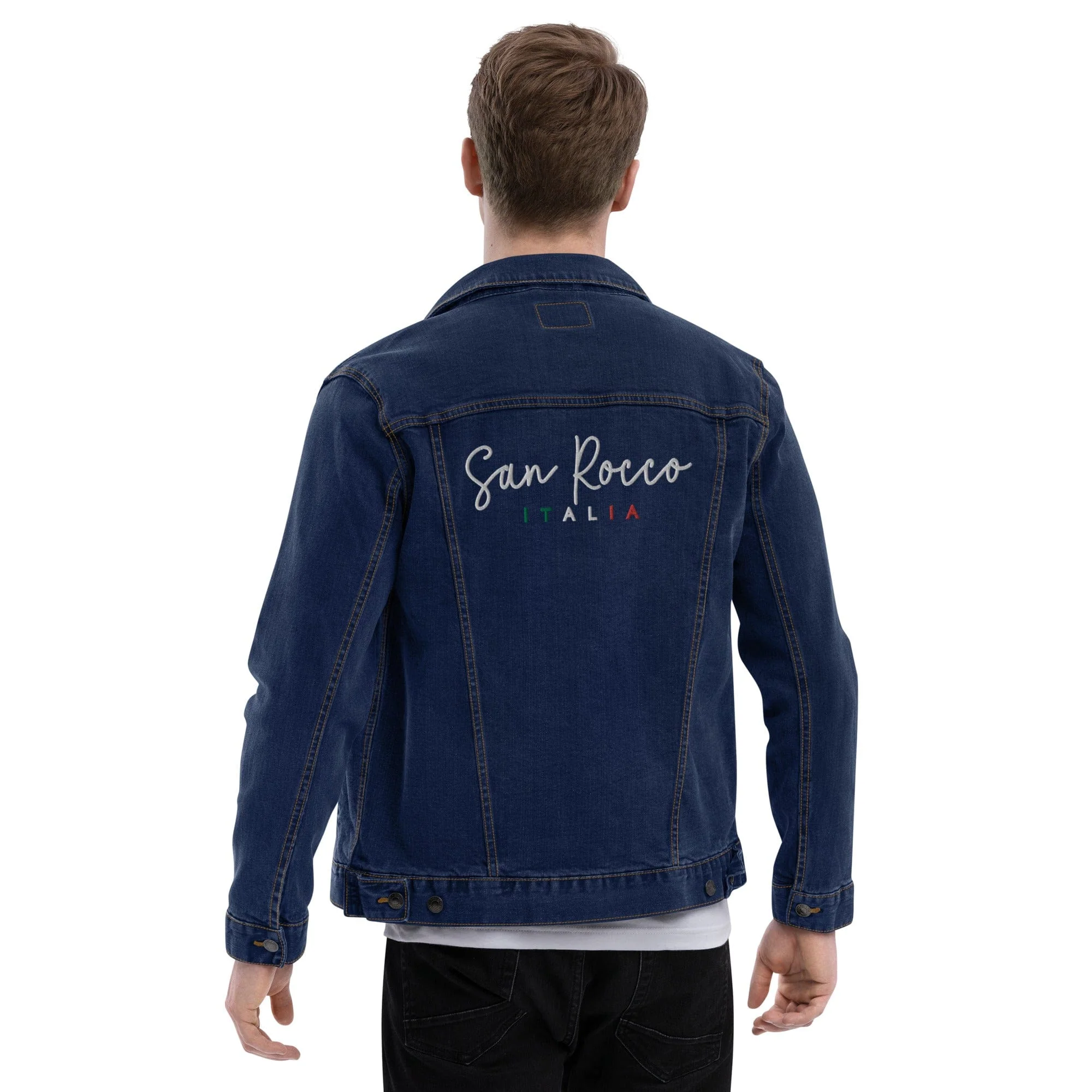 San Rocco Italia embroidered denim jacket - unisex - Image 44