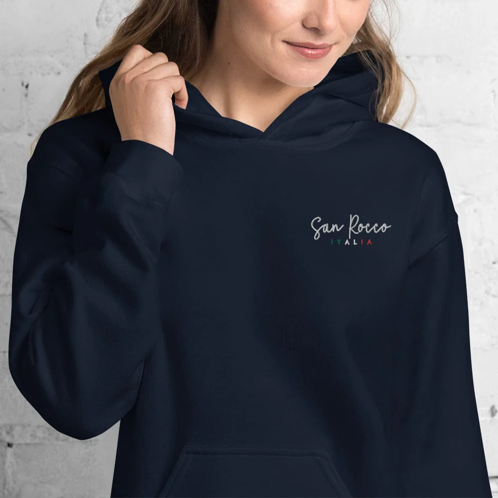 San Rocco Italia Embroidered Logo Unisex Hoodie - Image 5