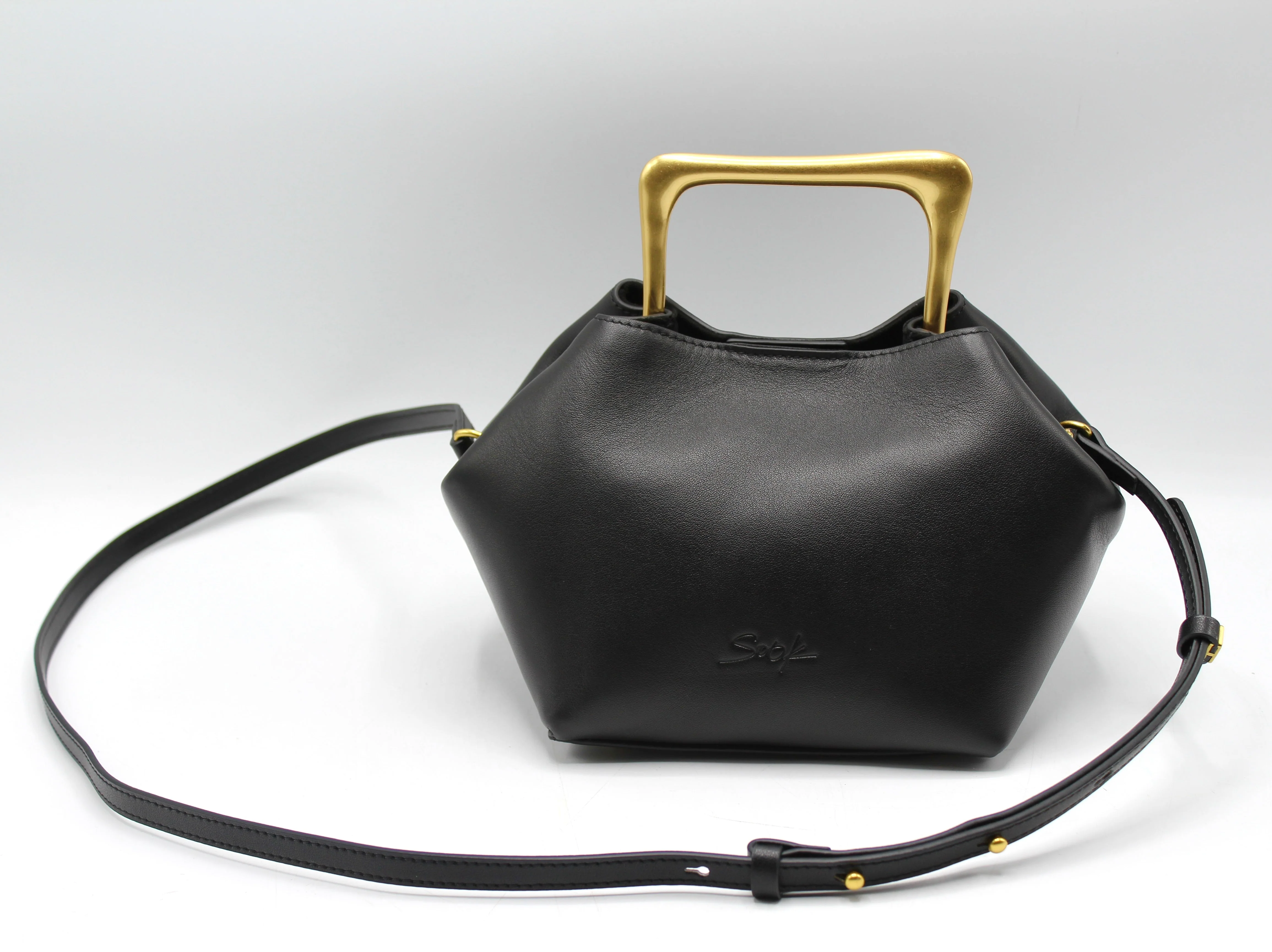 Sora - Metallic Handbag/Shoulder Bag Black - Image 5