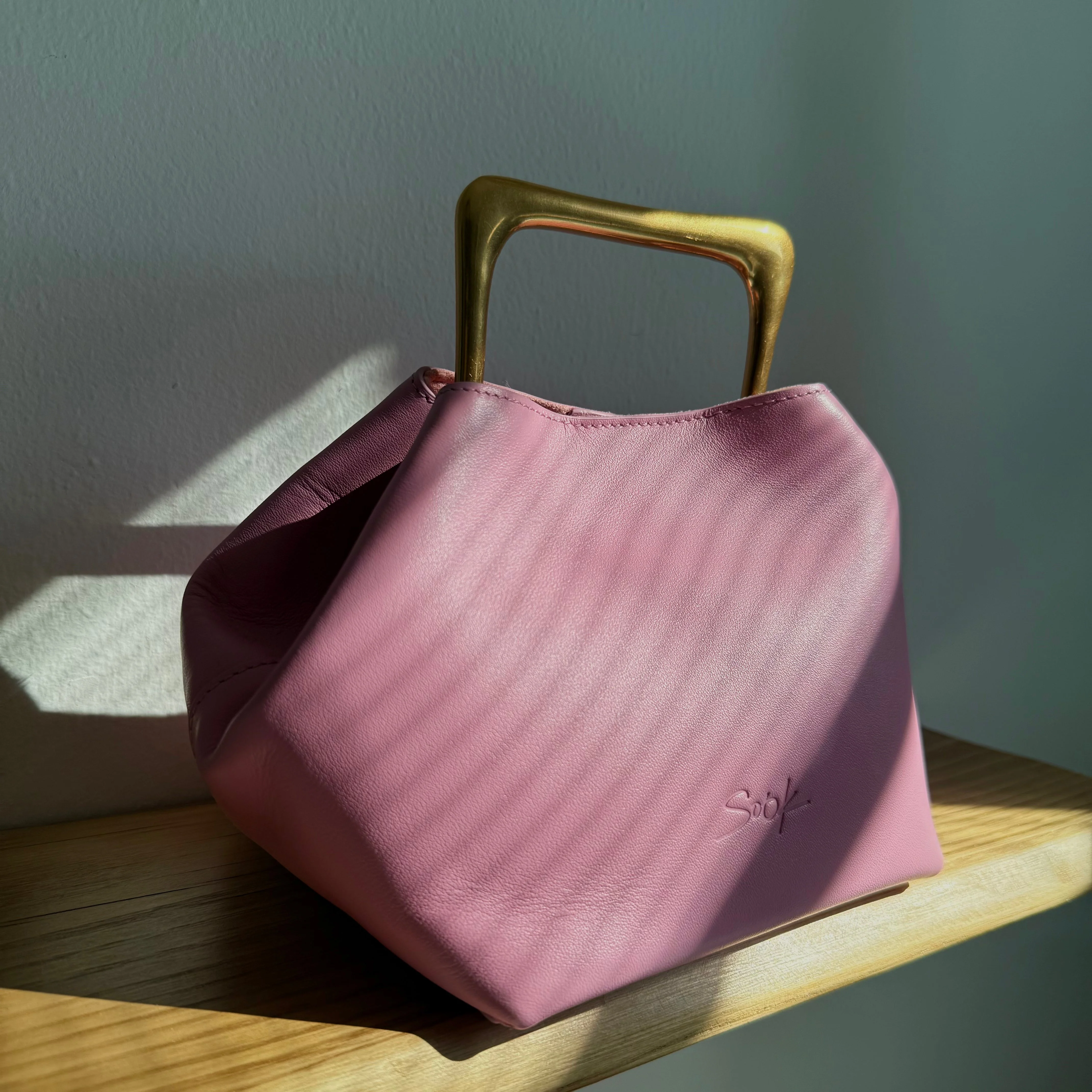 Sora - Metallic Handbag/Shoulder Bag Pink - Image 6