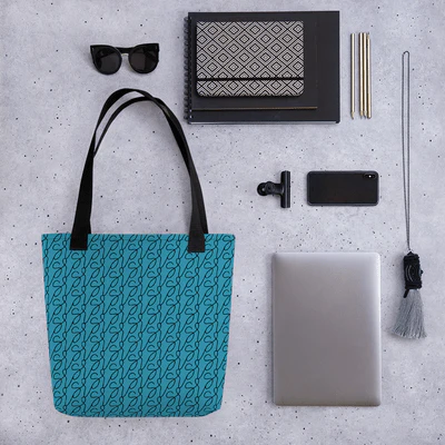 Teal Logo Tote Bag - Image 6