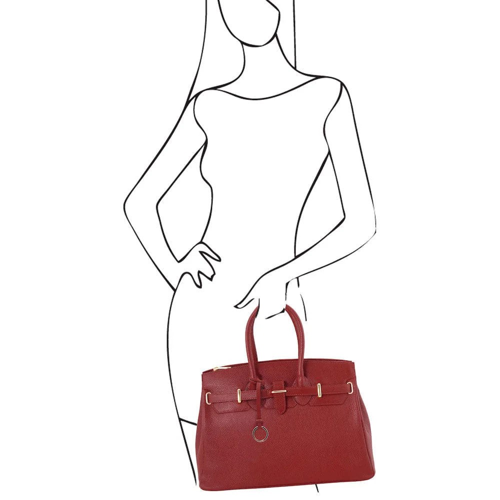 TL Bag - Leather handbag with golden hardware | TL141529 - Image 17