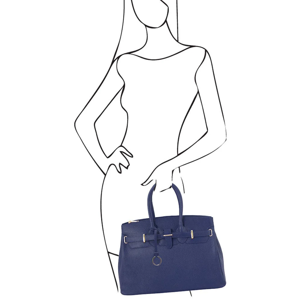 TL Bag - Leather handbag with golden hardware | TL141529 - Image 24