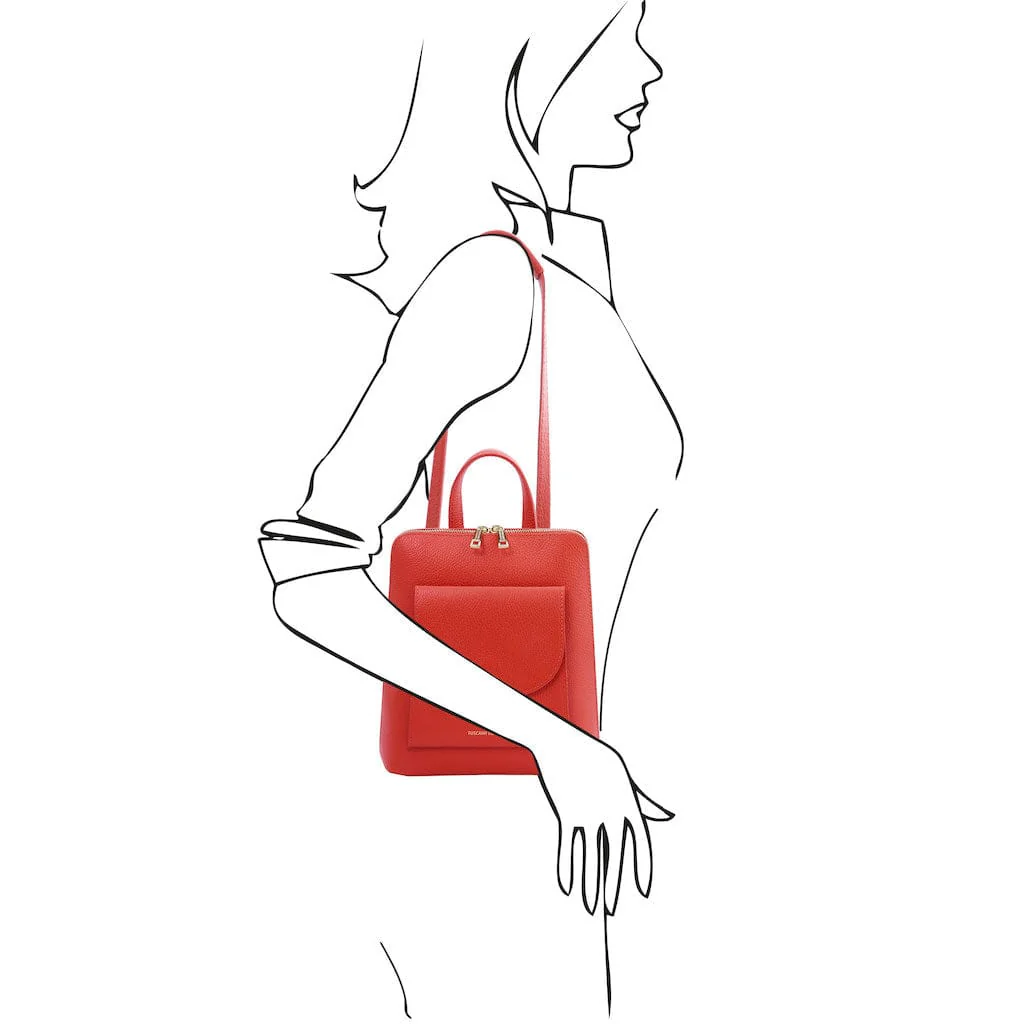 TL Bag - Small Convertible Leather Backpack For Women | TL142092 - Image 13