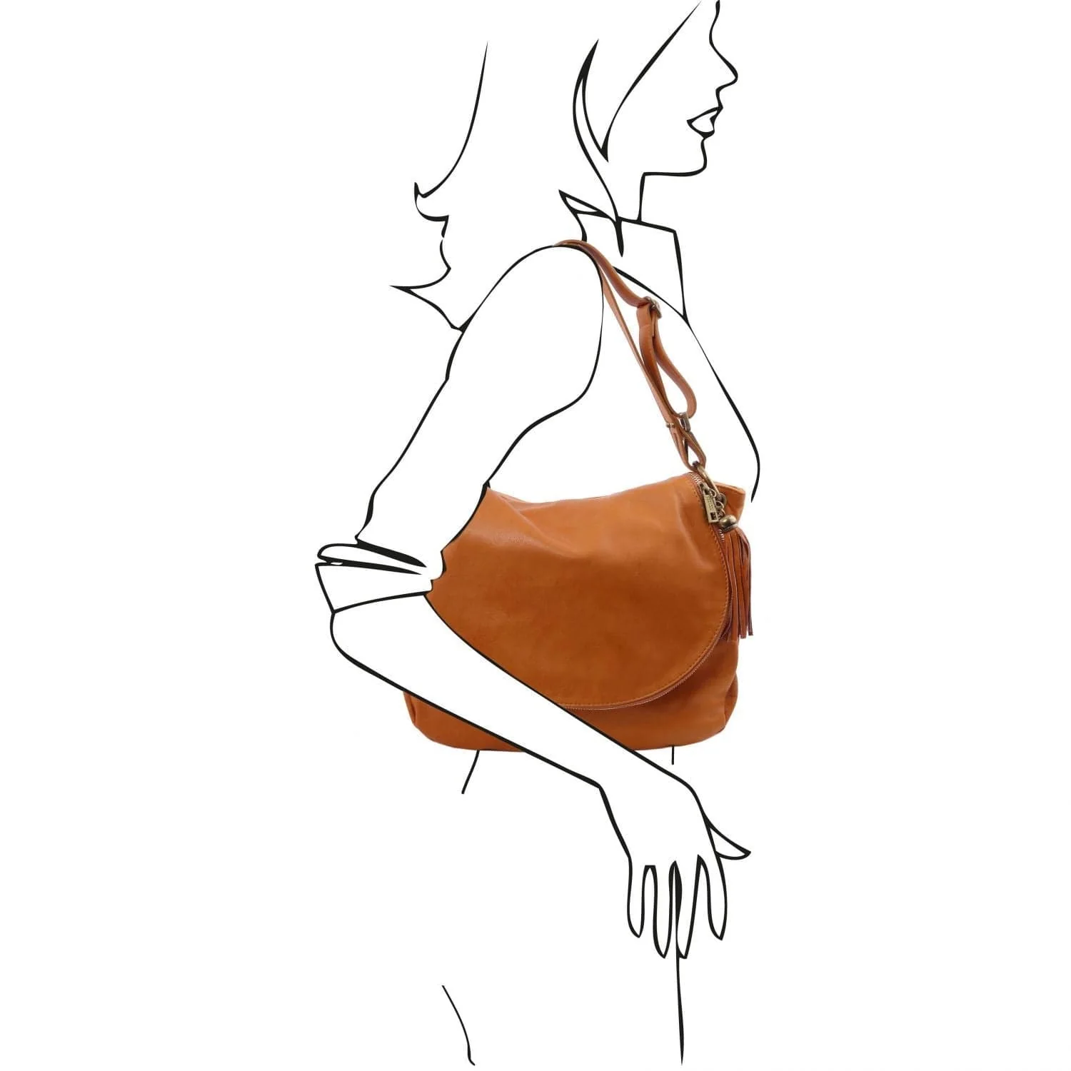 TL Bag - Soft leather shoulder bag with tassel detail | TL141110 - Image 10