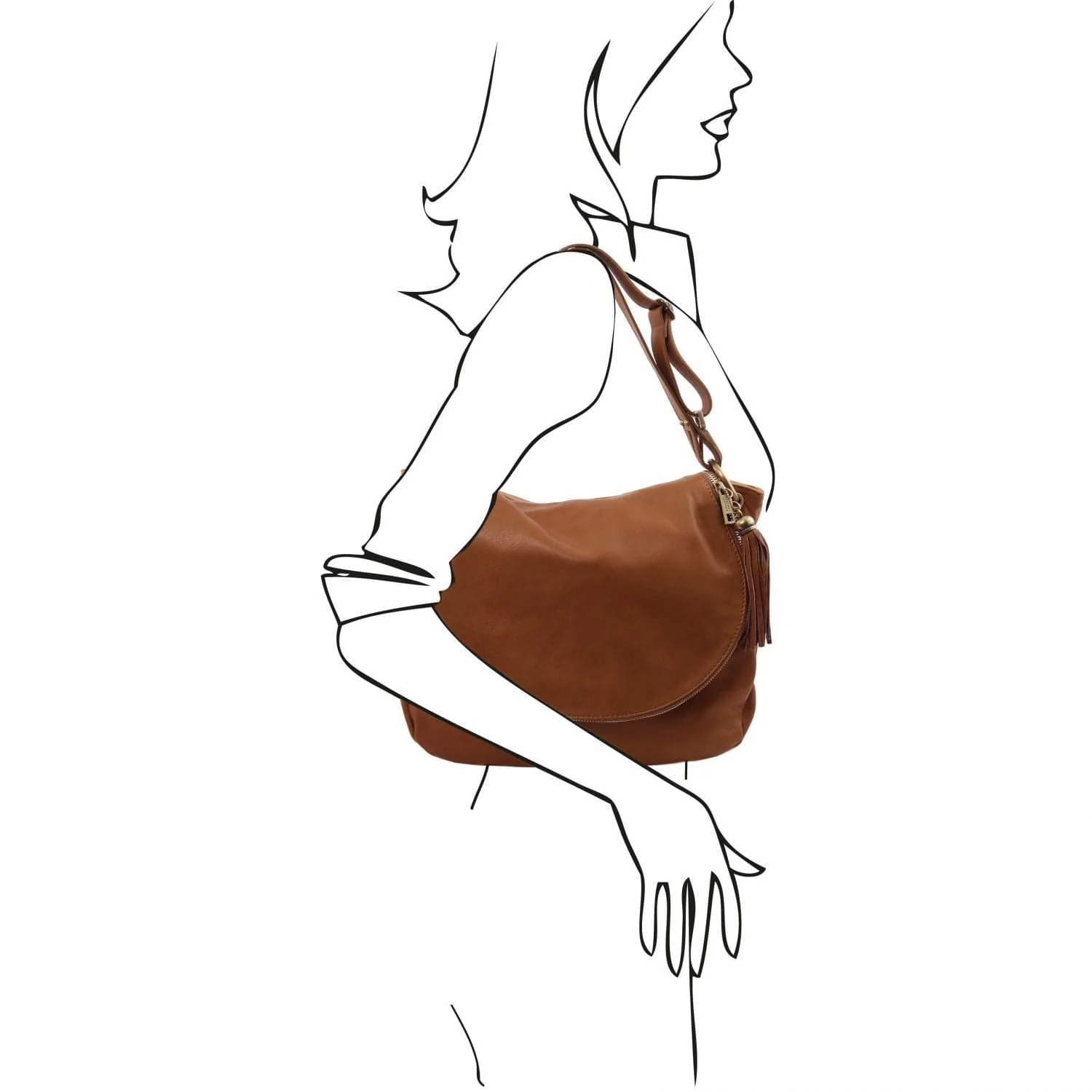 TL Bag - Soft leather shoulder bag with tassel detail | TL141110 - Image 15