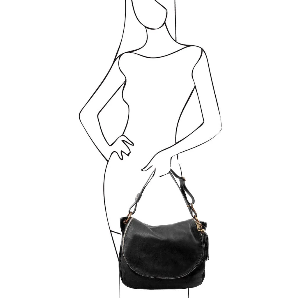 TL Bag - Soft leather shoulder bag with tassel detail | TL141110 - Image 21