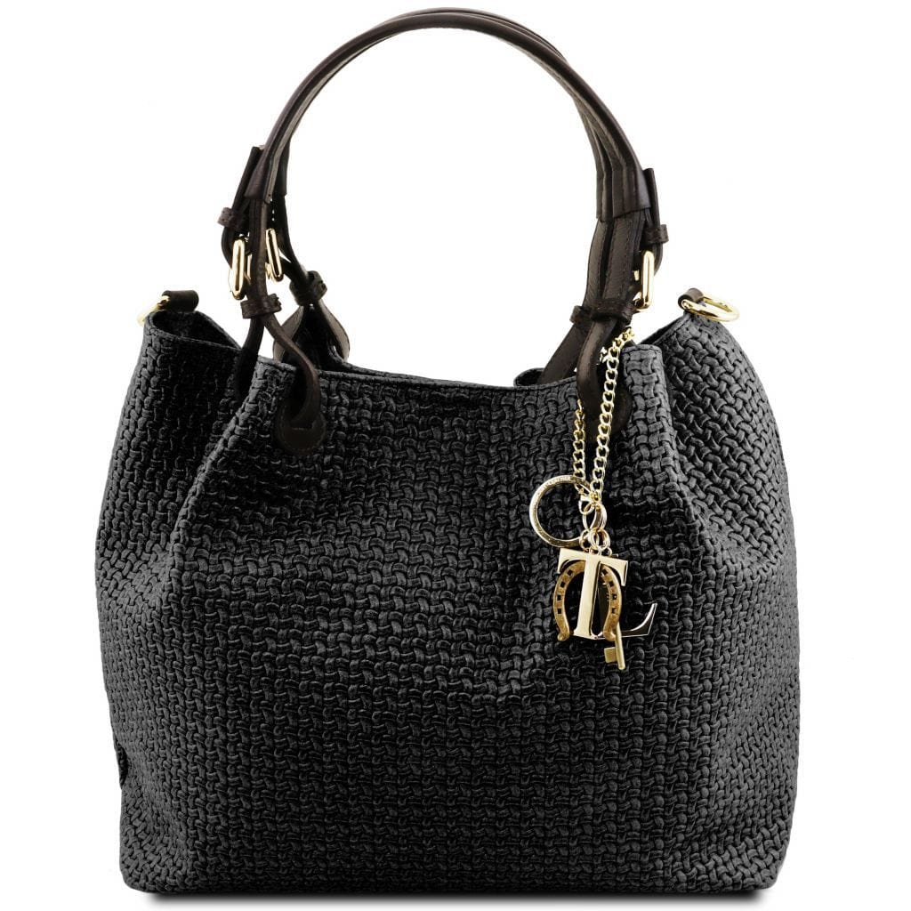 TL KeyLuck - Woven printed leather shopping bag | TL141573 - Image 16