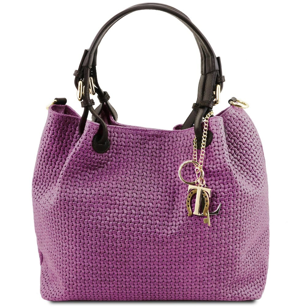 TL KeyLuck - Woven printed leather shopping bag | TL141573 - Image 39
